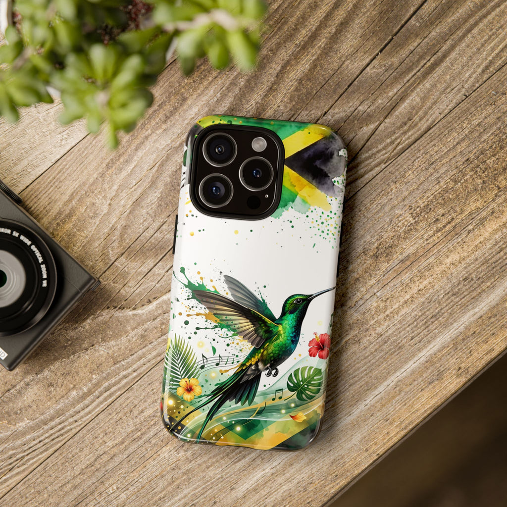 Hummingbird Jamaica Tough Phone Case – Tropical Floral Protective Cover