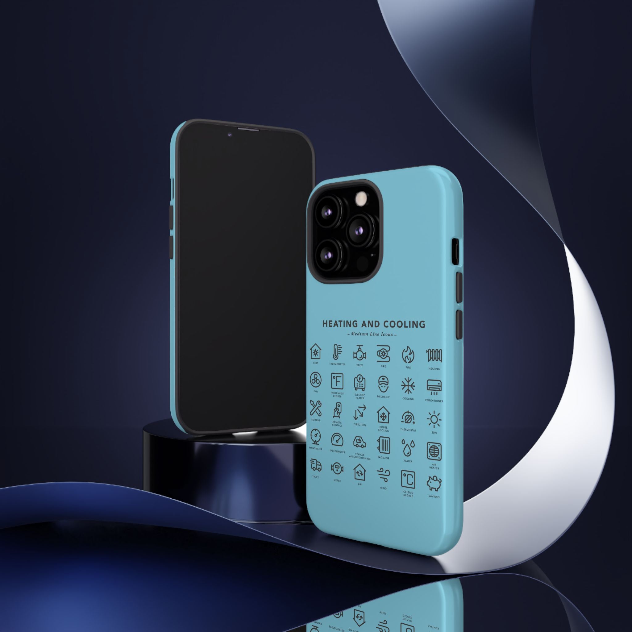 Heating and Cooling Icons Phone Case – HVAC Technician Protective Phone Cover