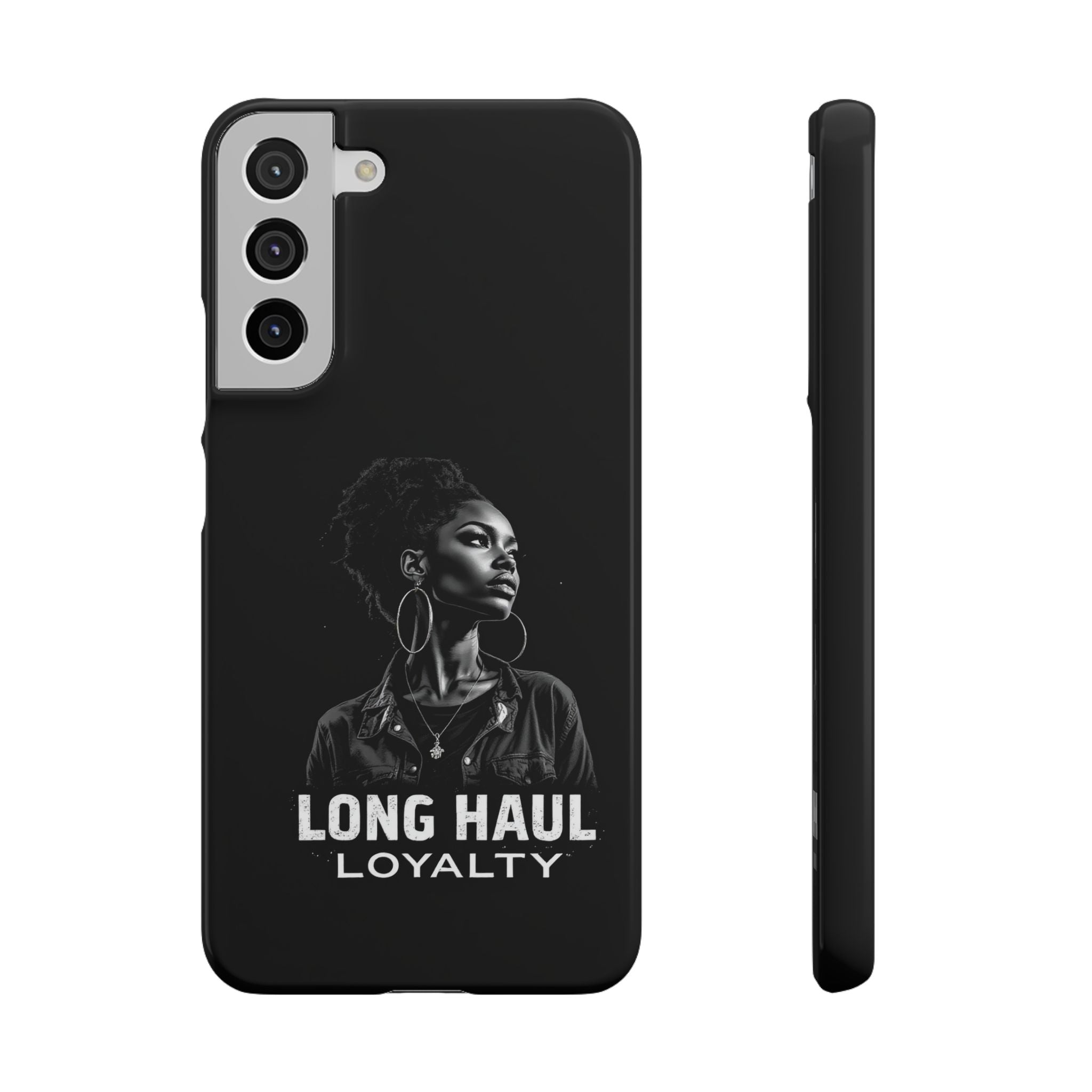 Phone Case — "Long Haul Loyalty" Black Portrait Snap Case
