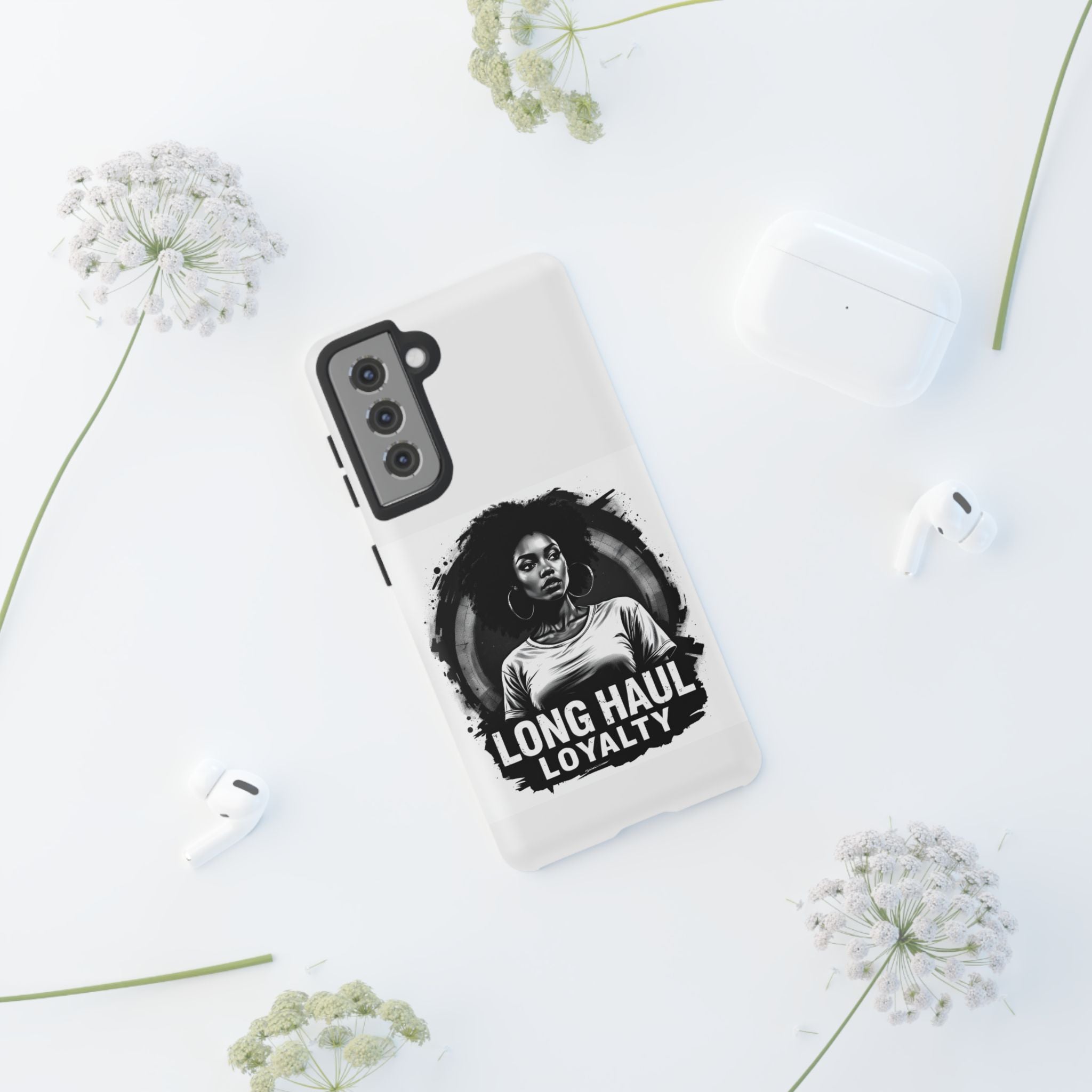 Phone Case — "Long Haul Loyalty" Black & White Portrait Protective Case