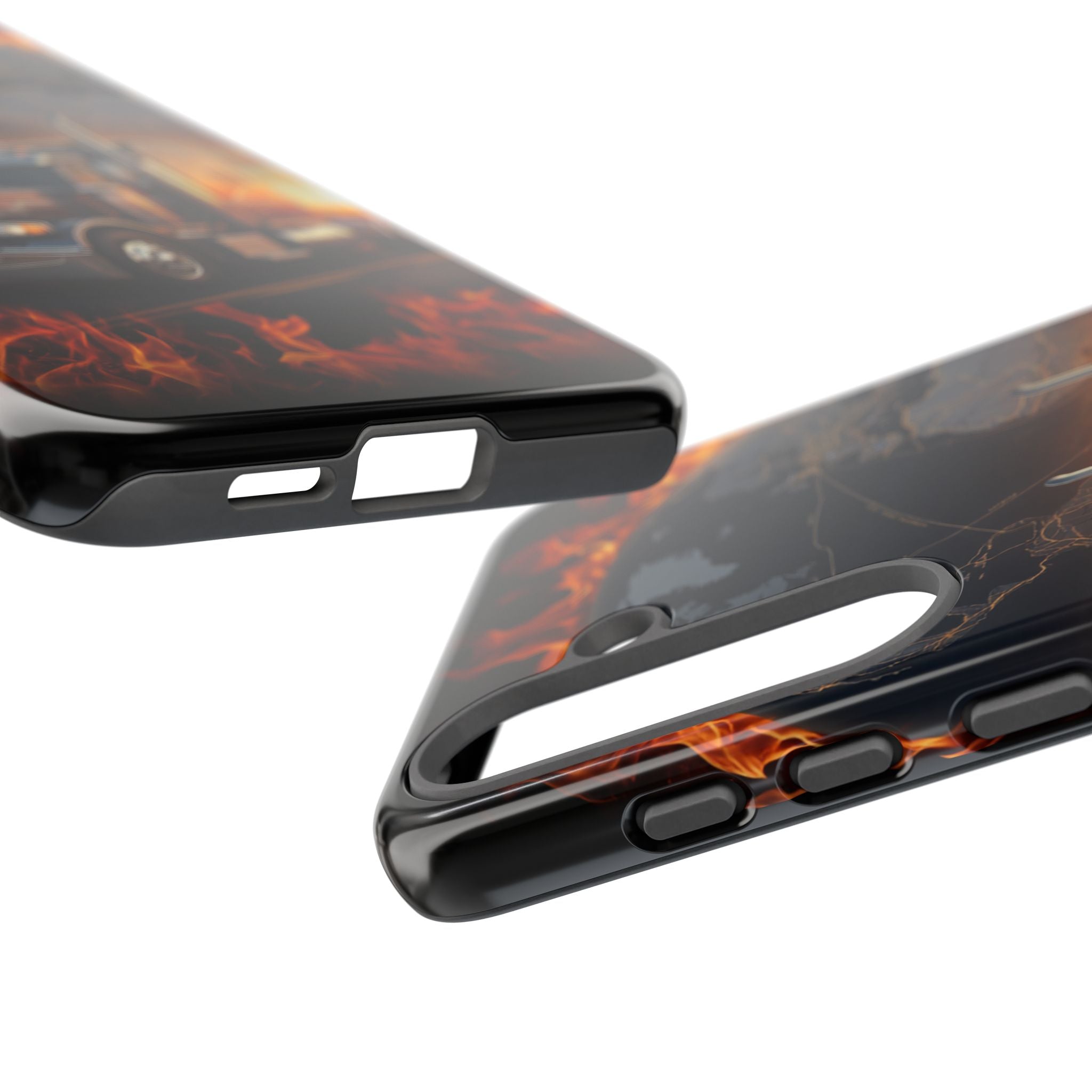 Truck Flames Phone Case — Bold Semi-Truck Globe Design