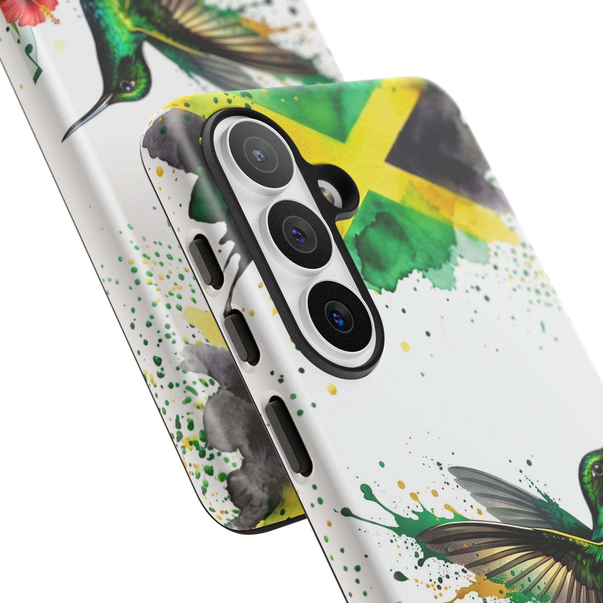 Hummingbird Jamaica Tough Phone Case – Tropical Floral Protective Cover