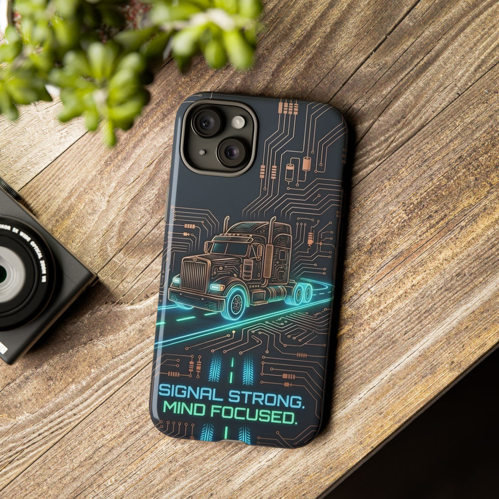 Truck Driver Gamer Phone Case — “Real Life. No Pause Button.”