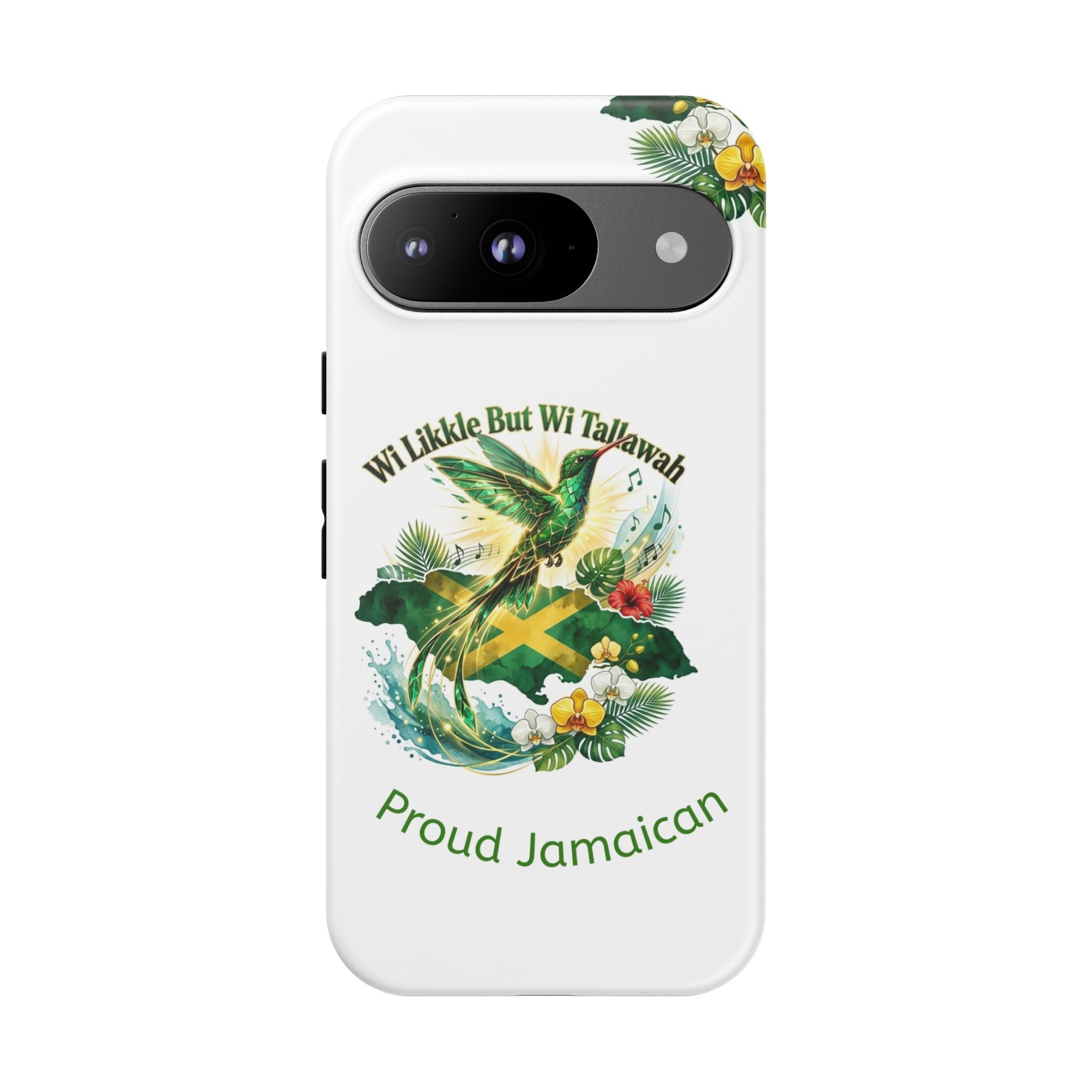 Jamaica Hummingbird Phone Case — “Wi Likkle But Wi Tallawah” Tropical Protective Cover