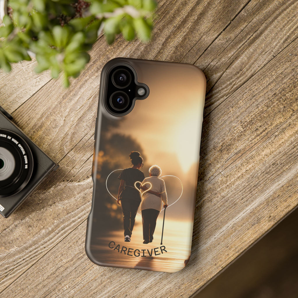 Caregiver Phone Case — Impact-Resistant Protective Case with Heart Design