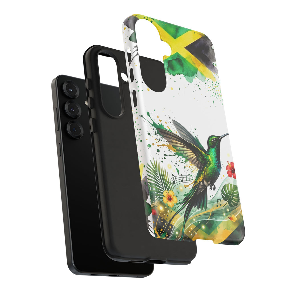 Hummingbird Jamaica Tough Phone Case – Tropical Floral Protective Cover