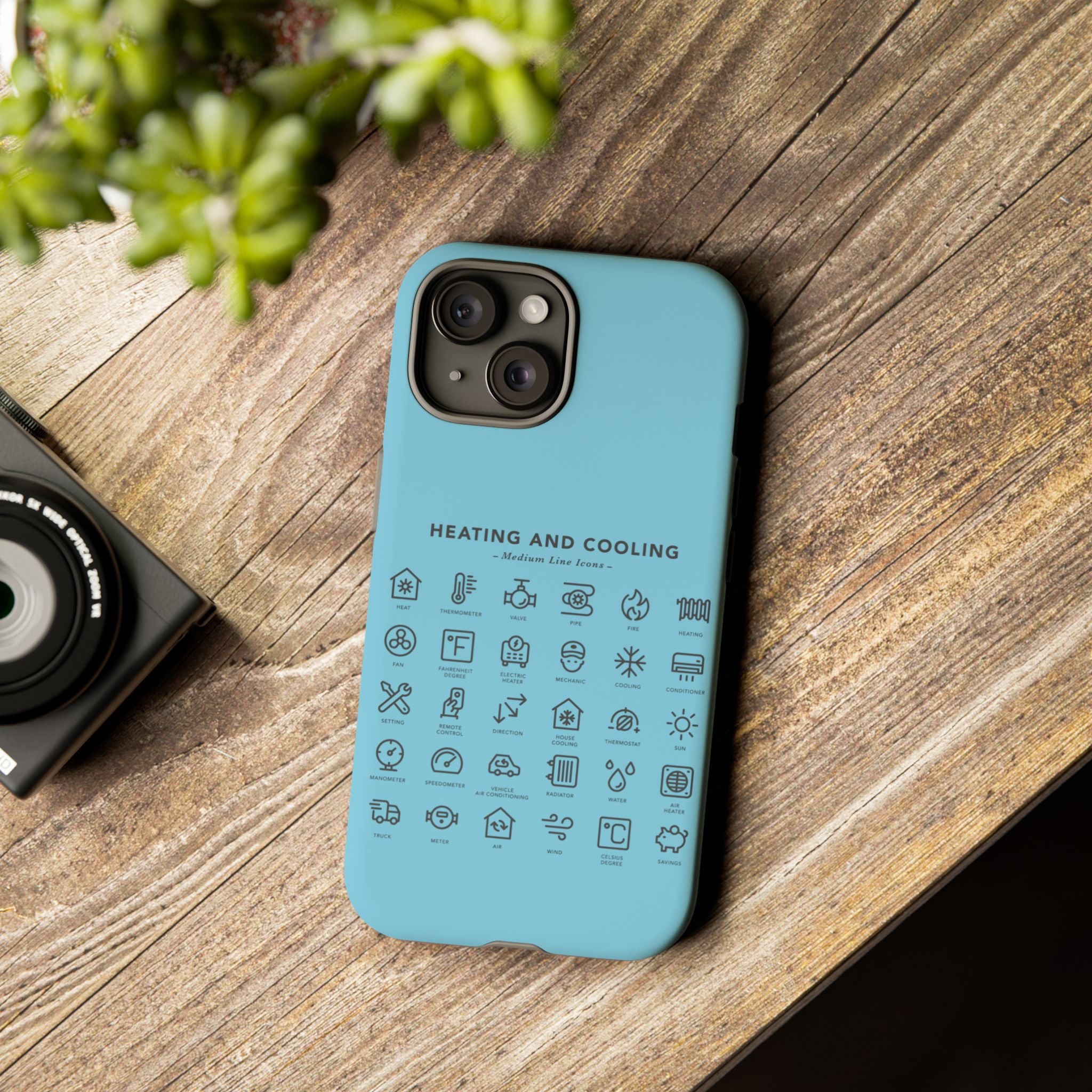 Heating and Cooling Icons Phone Case – HVAC Technician Protective Phone Cover