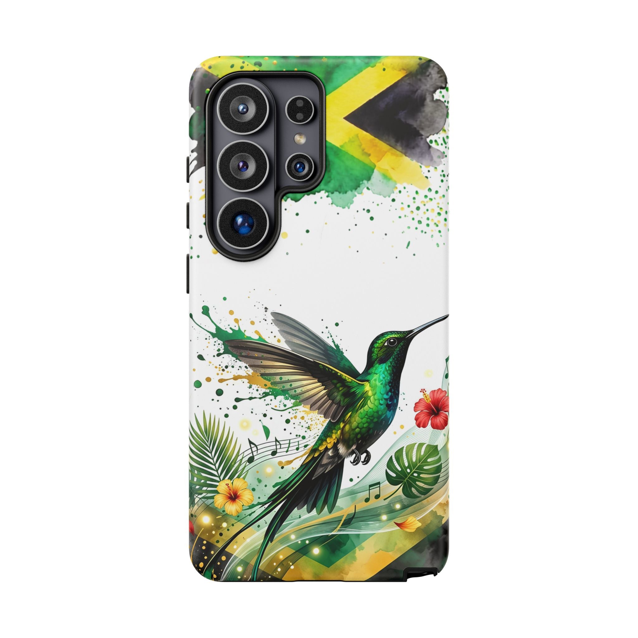 Hummingbird Jamaica Tough Phone Case – Tropical Floral Protective Cover