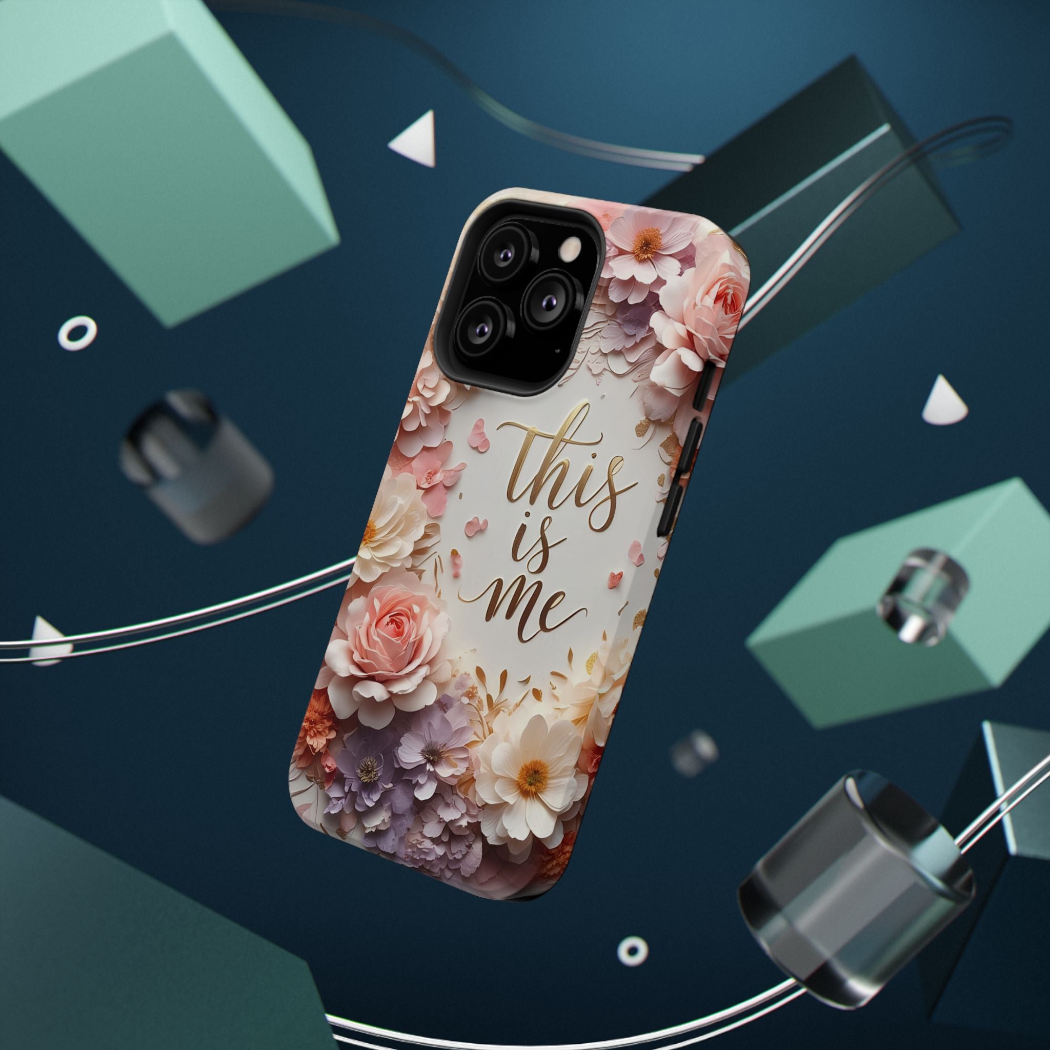 Floral "This Is Me" Phone Case — Impact-Resistant Floral Protective Cover