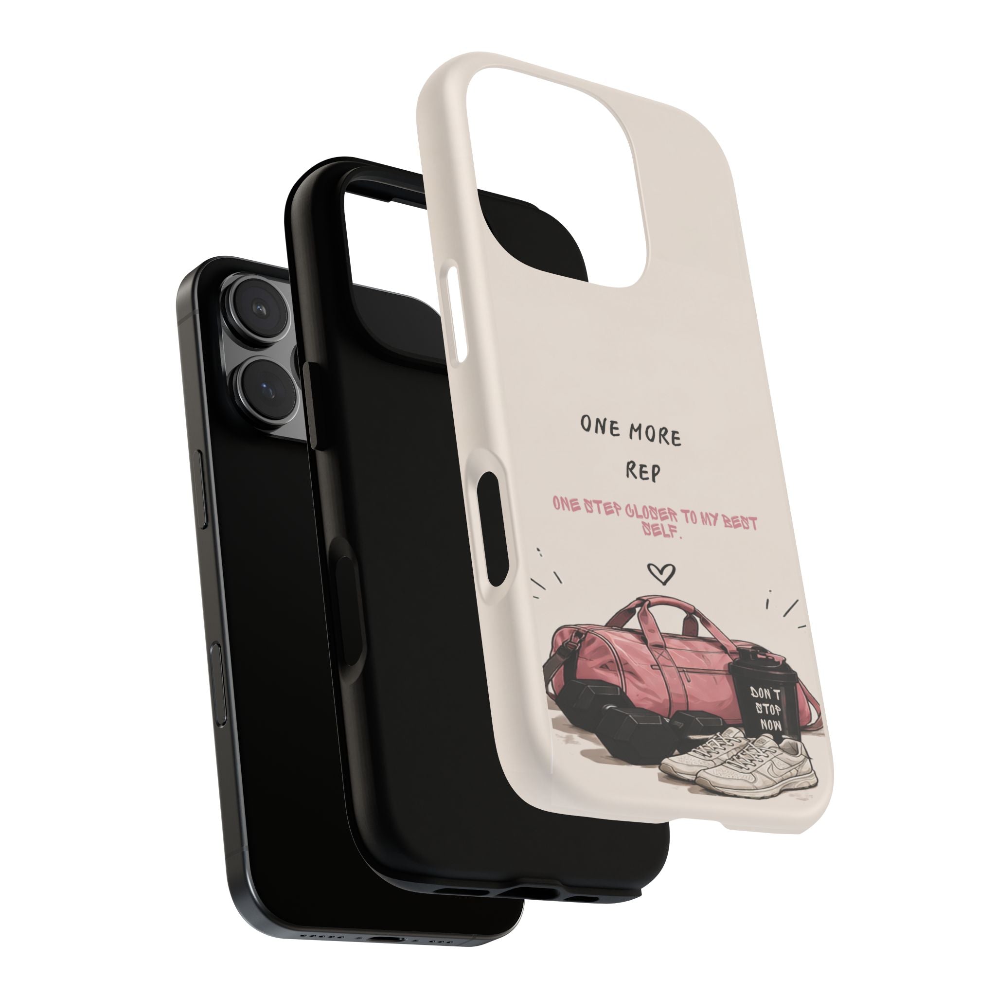 Gym Phone Case — "One More Rep" Workout Duffle & Sneakers Protective Case