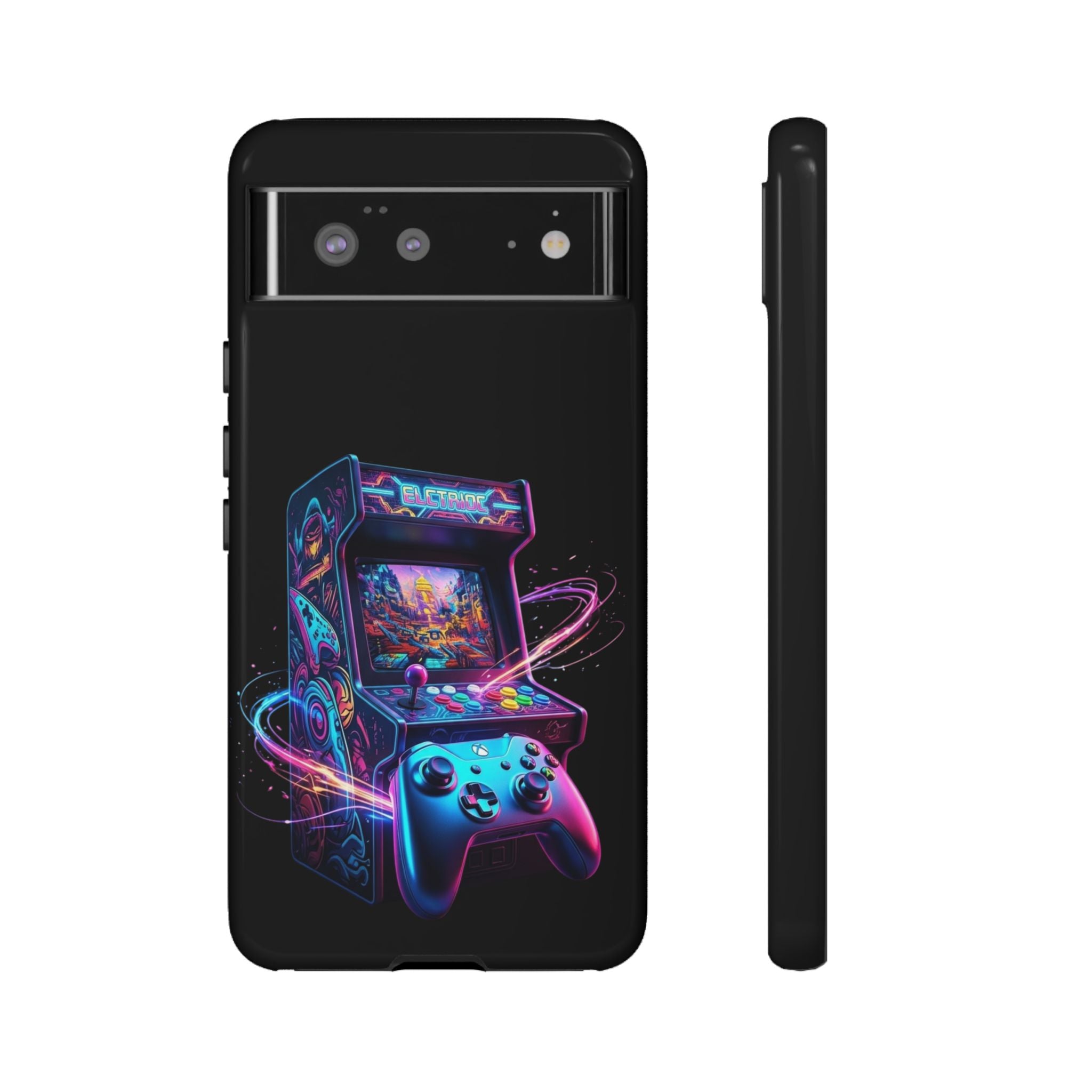 Retro Arcade Phone Case — Neon Gaming Controller Design