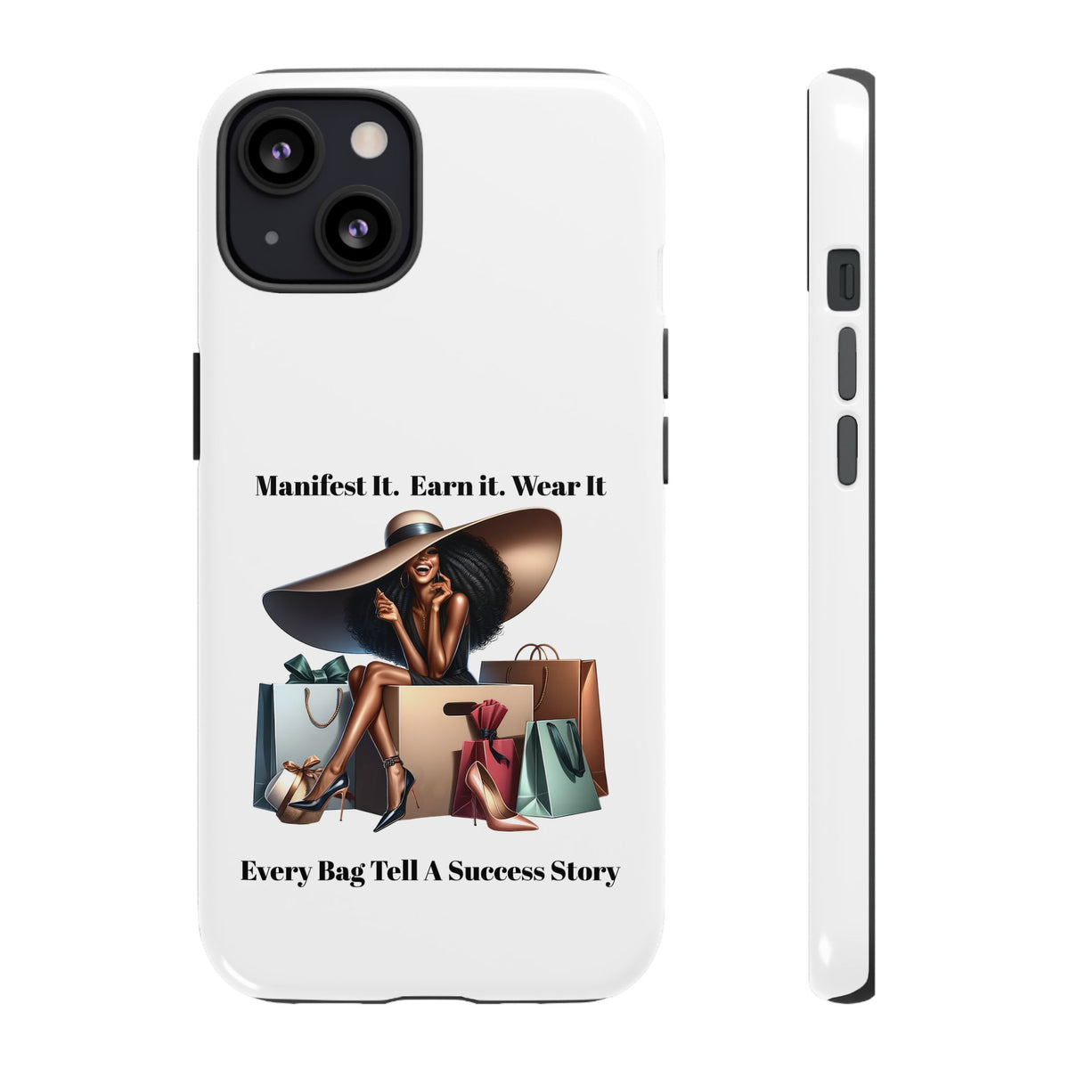 Phone Case - "Manifest It. Earn It. Wear It." Chic Shopper Design