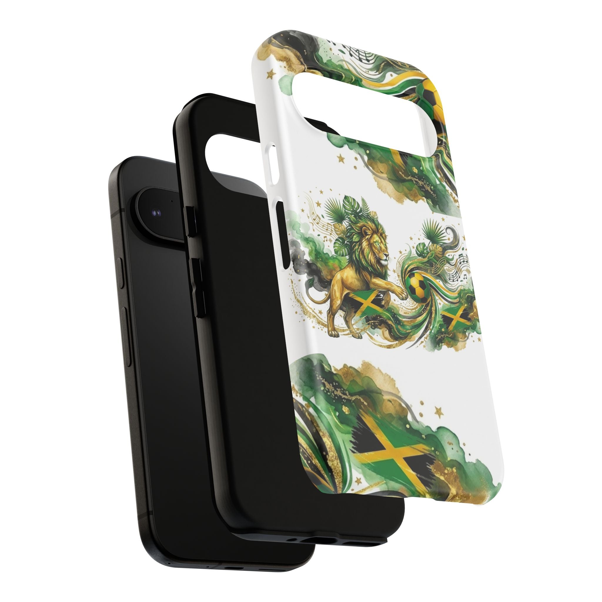 Jamaica Lion Phone Case — Jamaican Flag Rasta Protective Tough Case