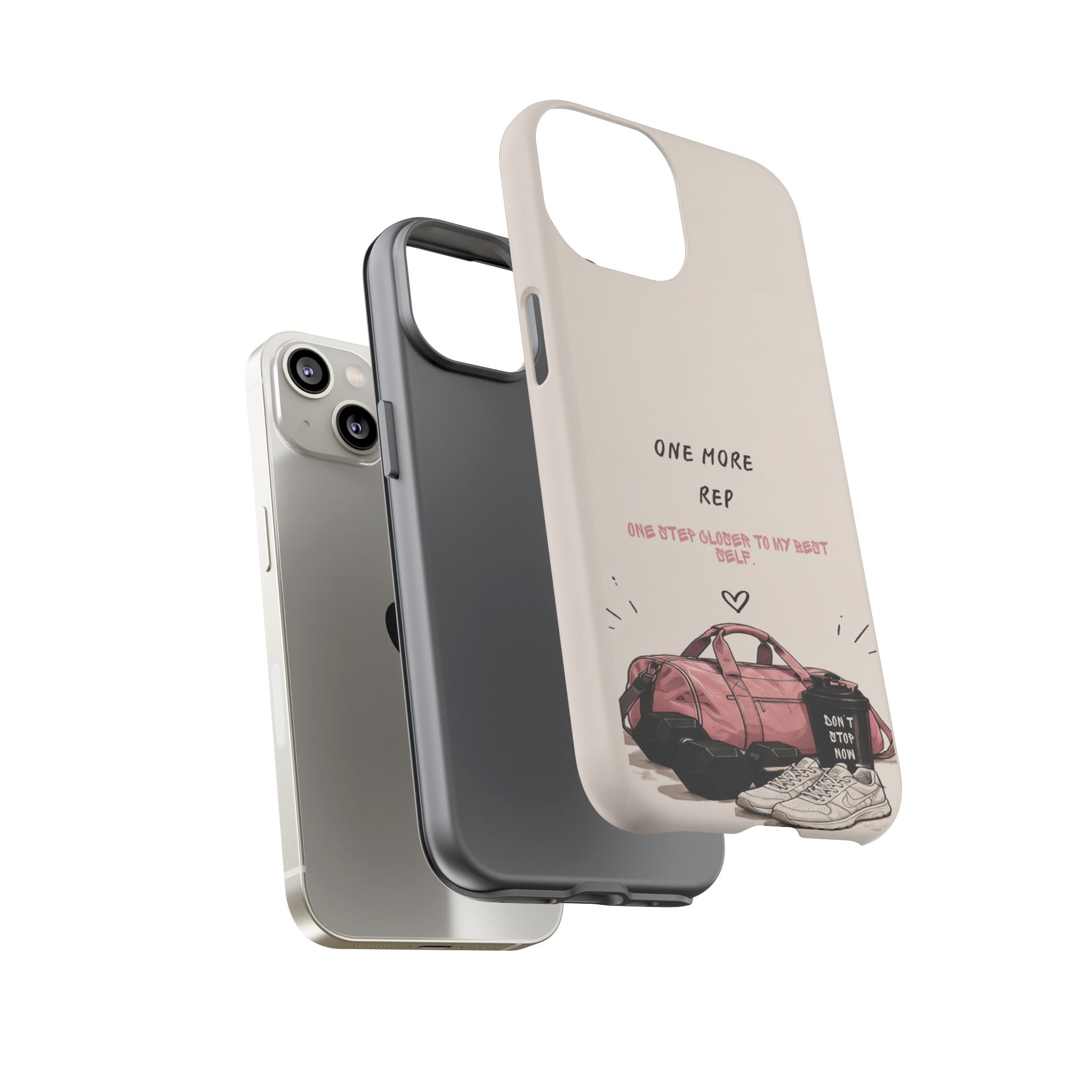 Gym Phone Case — "One More Rep" Workout Duffle & Sneakers Protective Case
