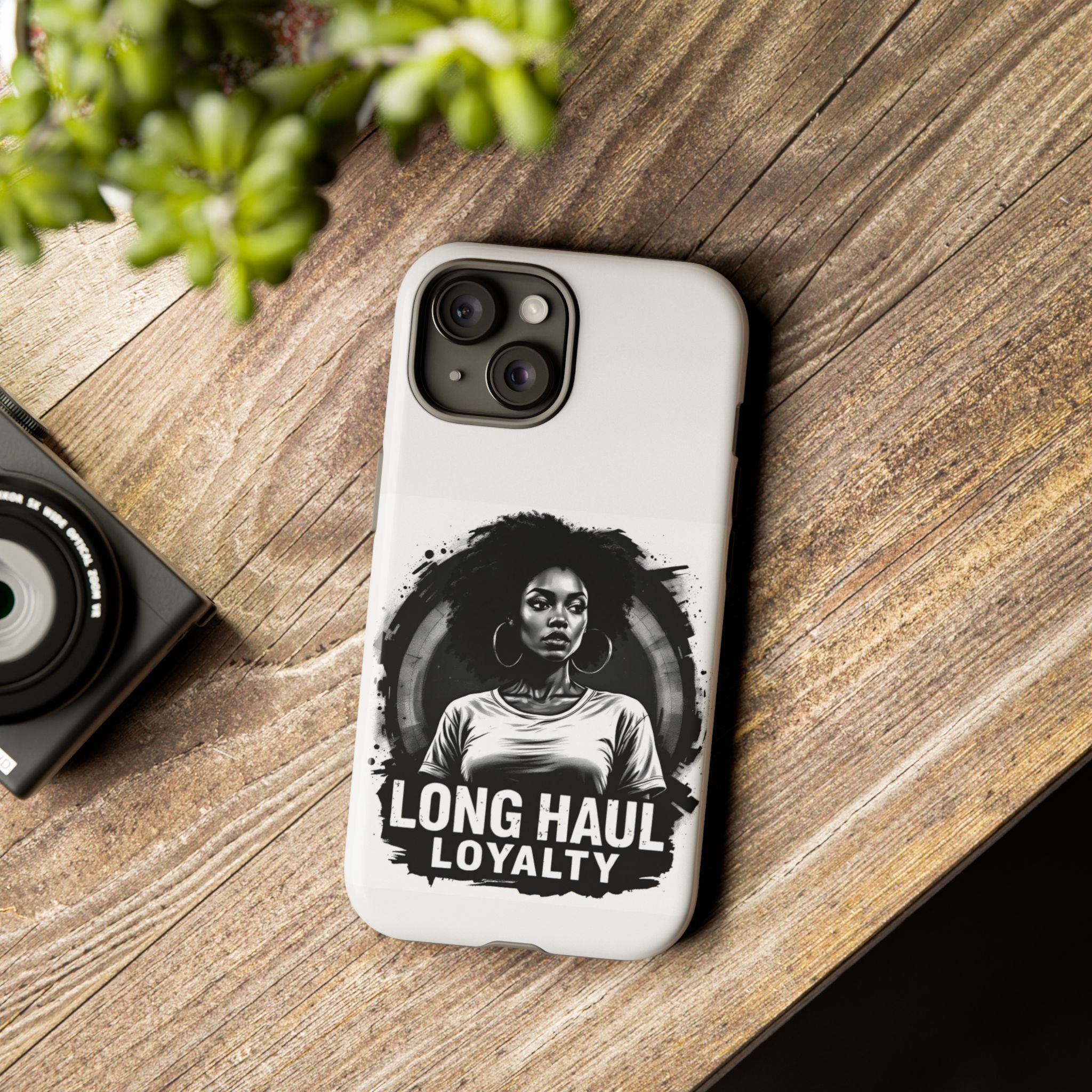 Phone Case — "Long Haul Loyalty" Black & White Portrait Protective Case