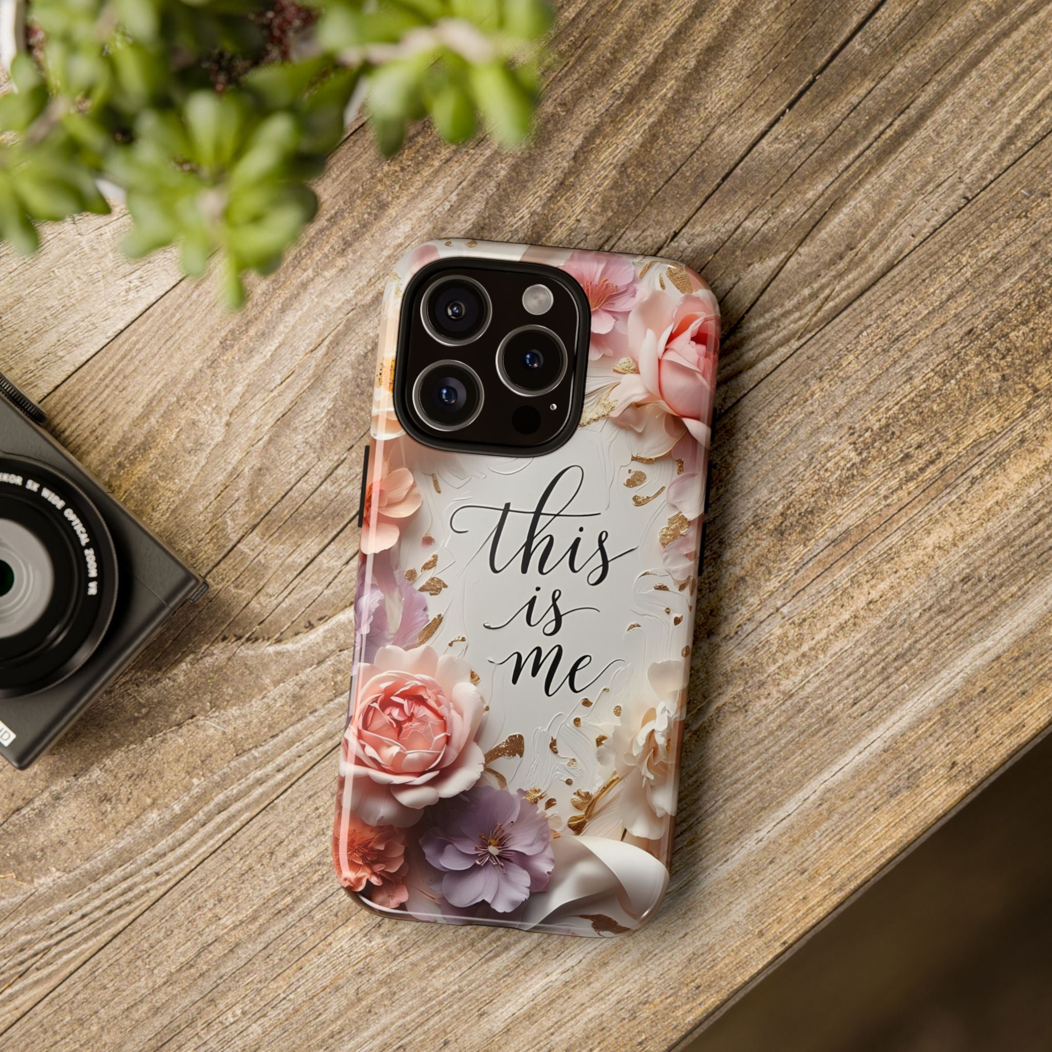 Floral "This Is Me" Tough Phone Case — Protective Floral iPhone Cover for Self-Expression, Gift for Her
