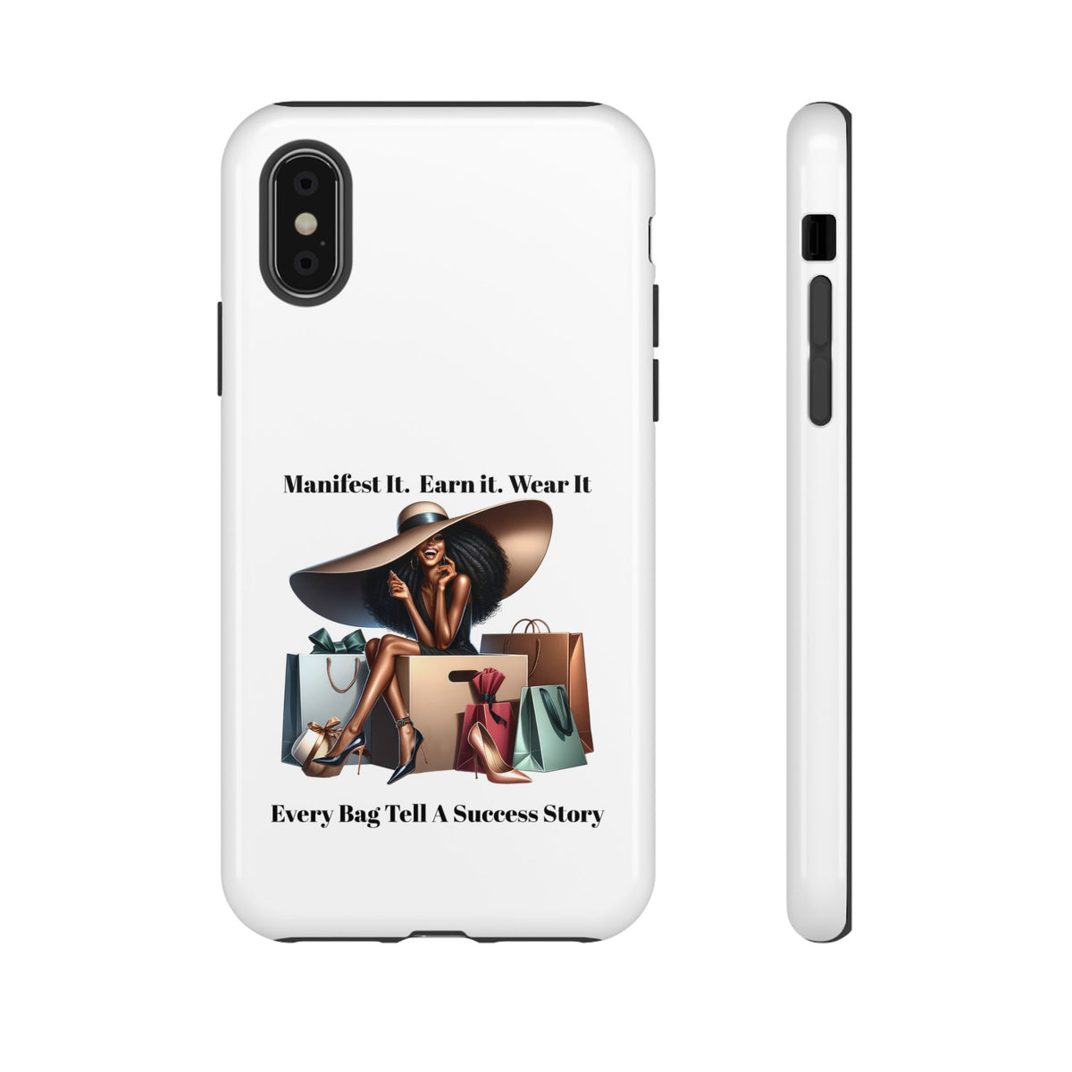 Phone Case - "Manifest It. Earn It. Wear It." Chic Shopper Design