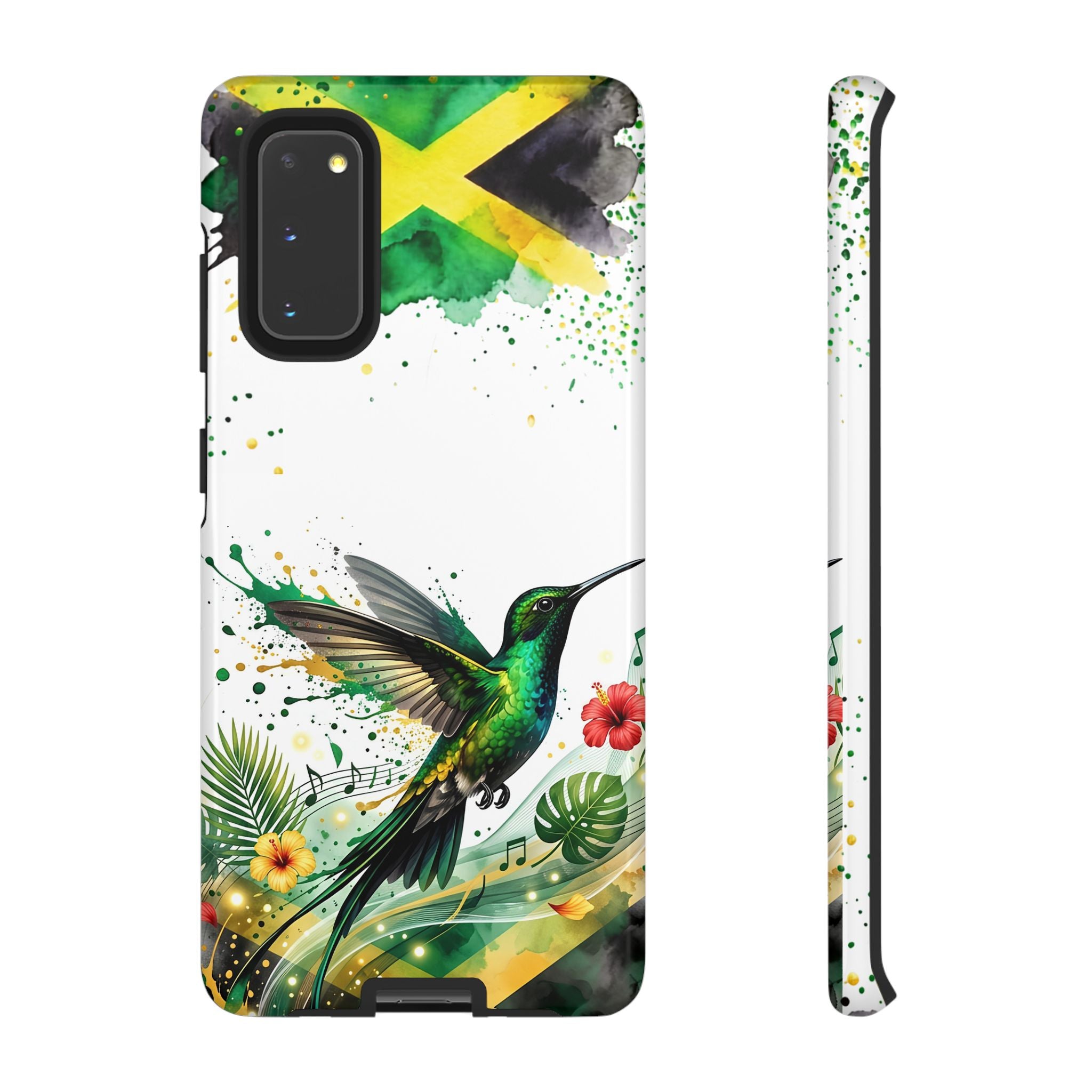 Hummingbird Jamaica Tough Phone Case – Tropical Floral Protective Cover