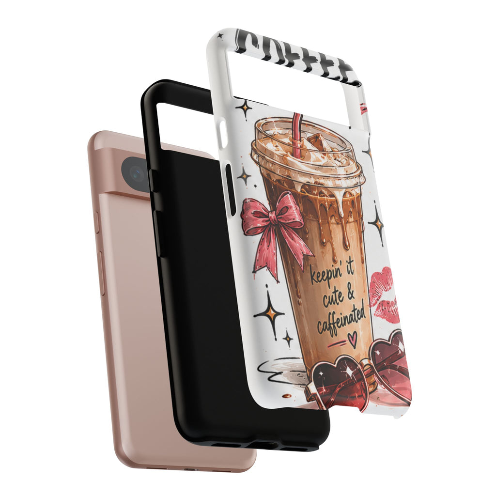 Phone Case — "Keepin' It Cute & Caffeinated" Iced Coffee Design