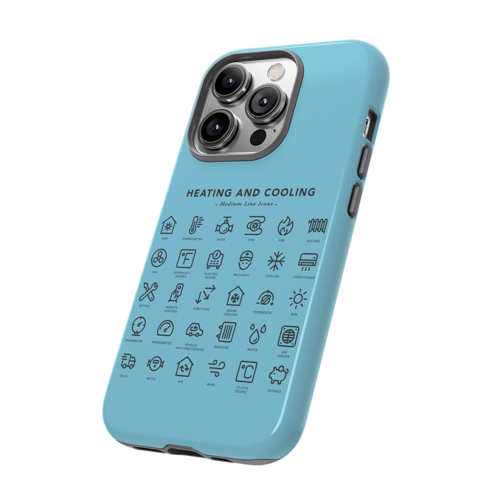 Heating and Cooling Icons Phone Case – HVAC Technician Protective Phone Cover