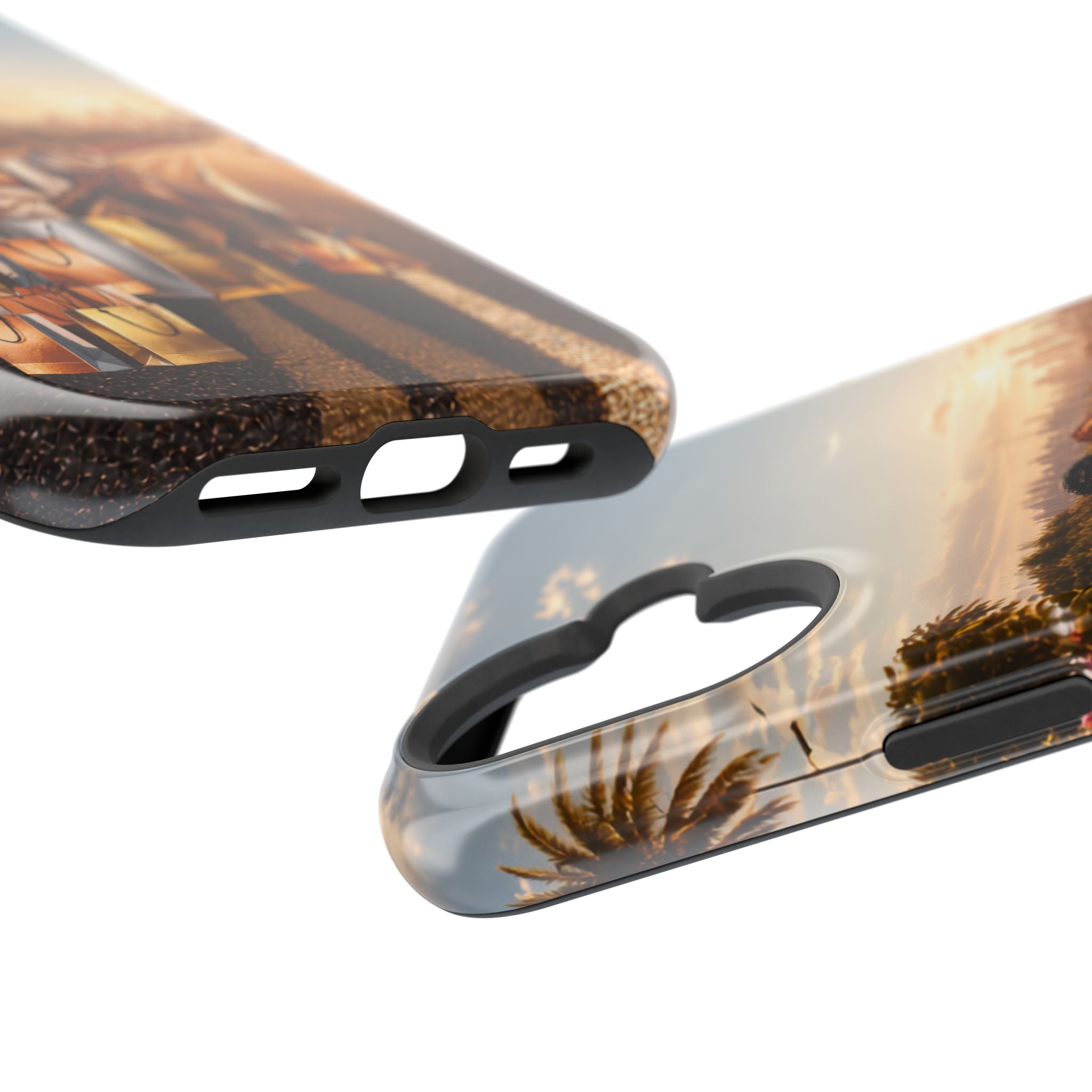 Phone Case - 'Retail Therapy' Magnetic Impact-Resistant Case, Sunset Shopping Design