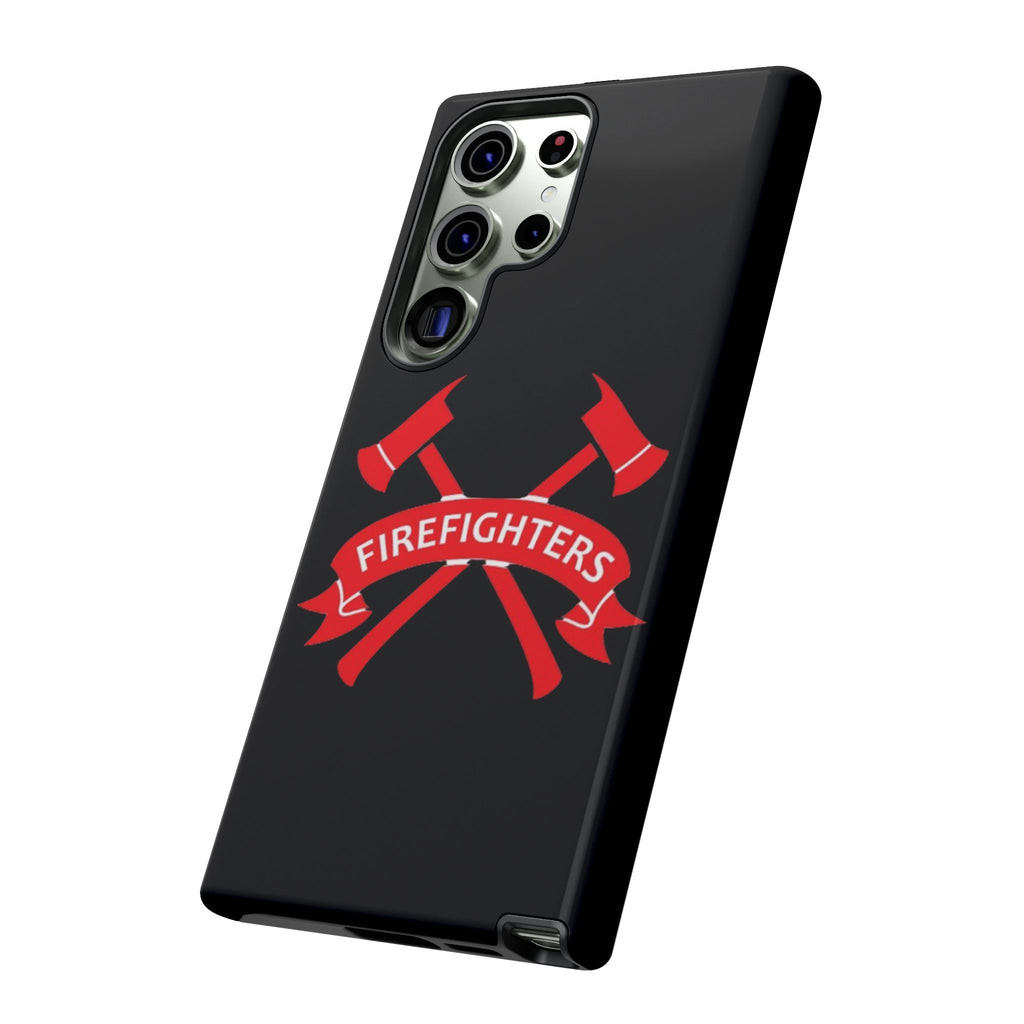 Firefighters Tough Phone Case — Red Crossed Axes Design