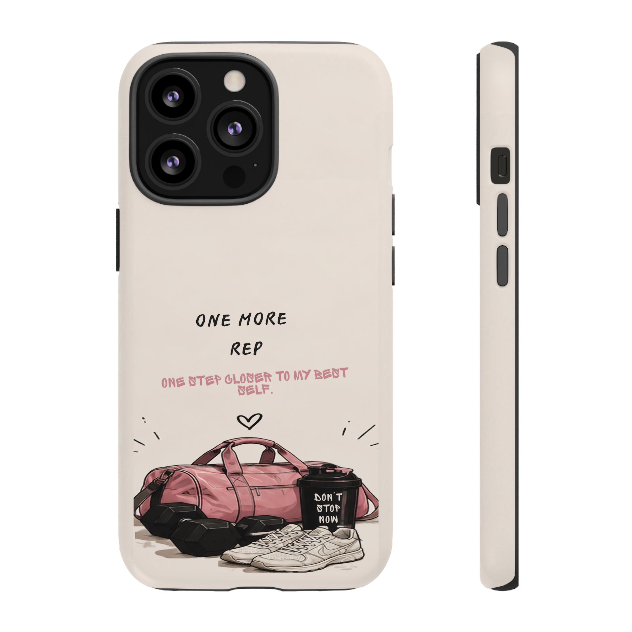 Gym Phone Case — "One More Rep" Workout Duffle & Sneakers Protective Case
