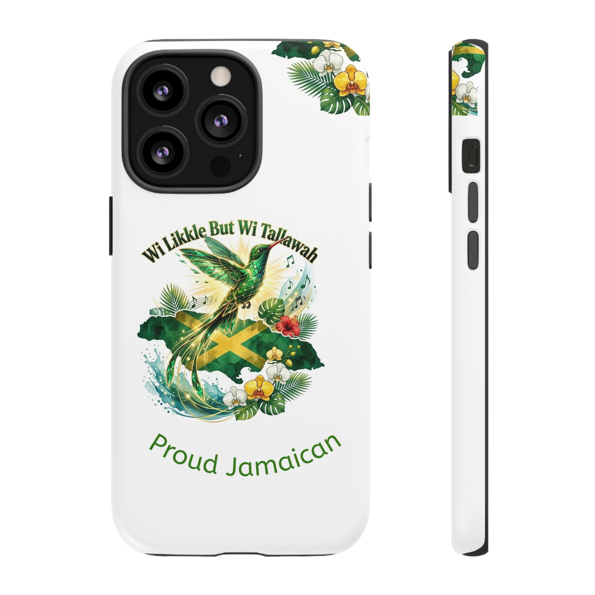 Jamaica Hummingbird Phone Case — “Wi Likkle But Wi Tallawah” Tropical Protective Cover
