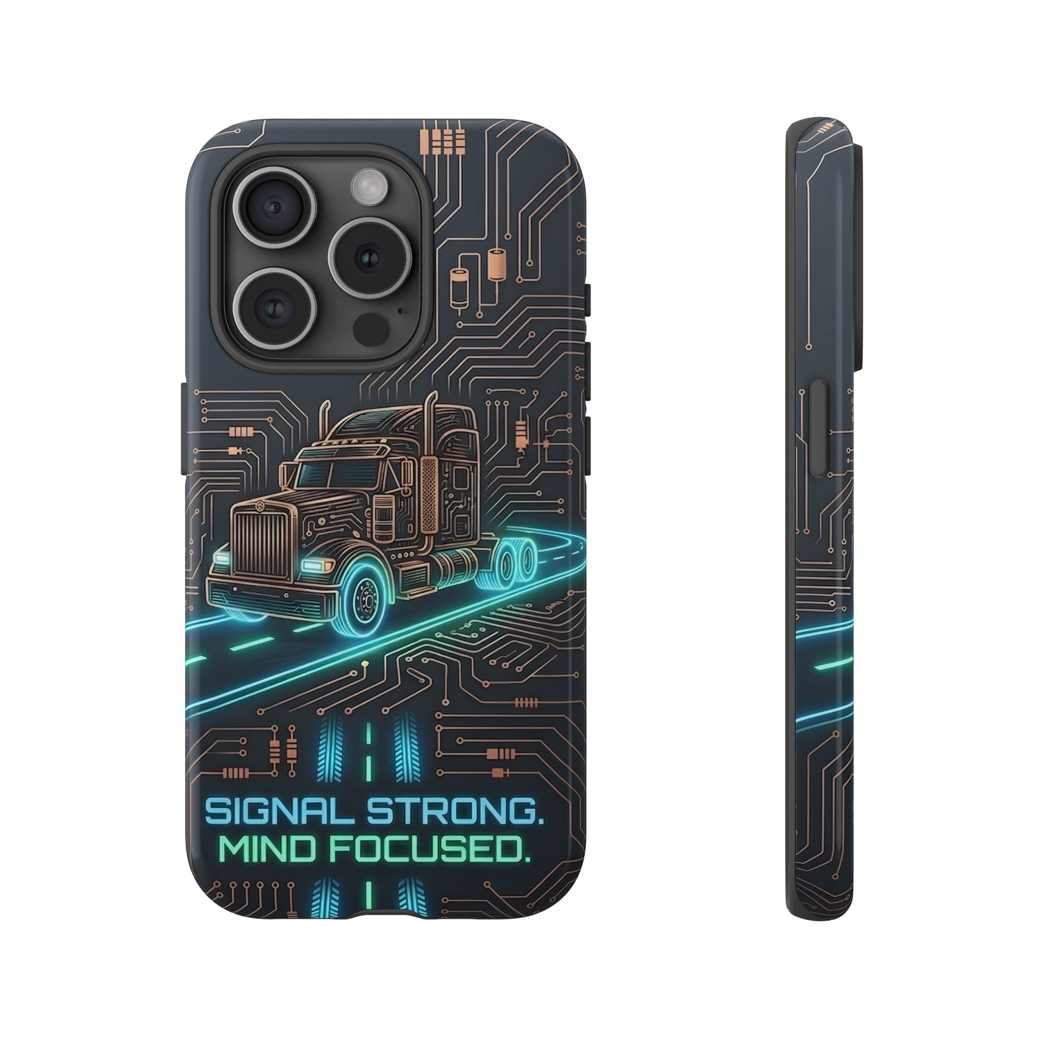 Truck Driver Gamer Phone Case — “Real Life. No Pause Button.”