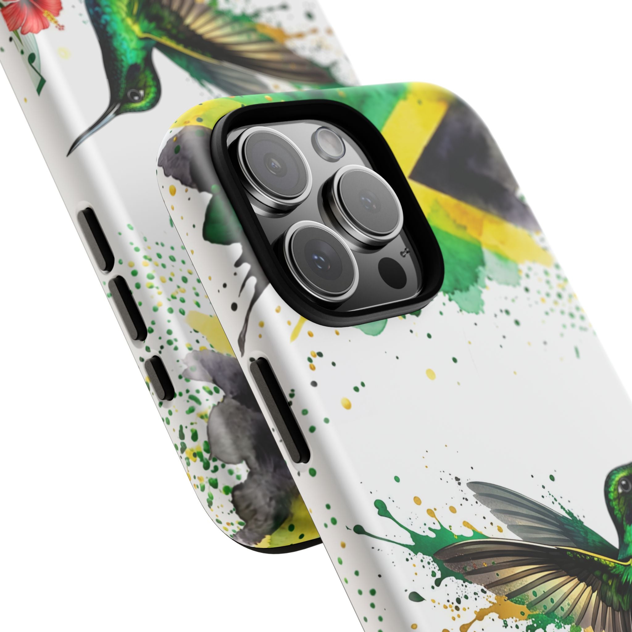 Hummingbird Jamaica Tough Phone Case – Tropical Floral Protective Cover