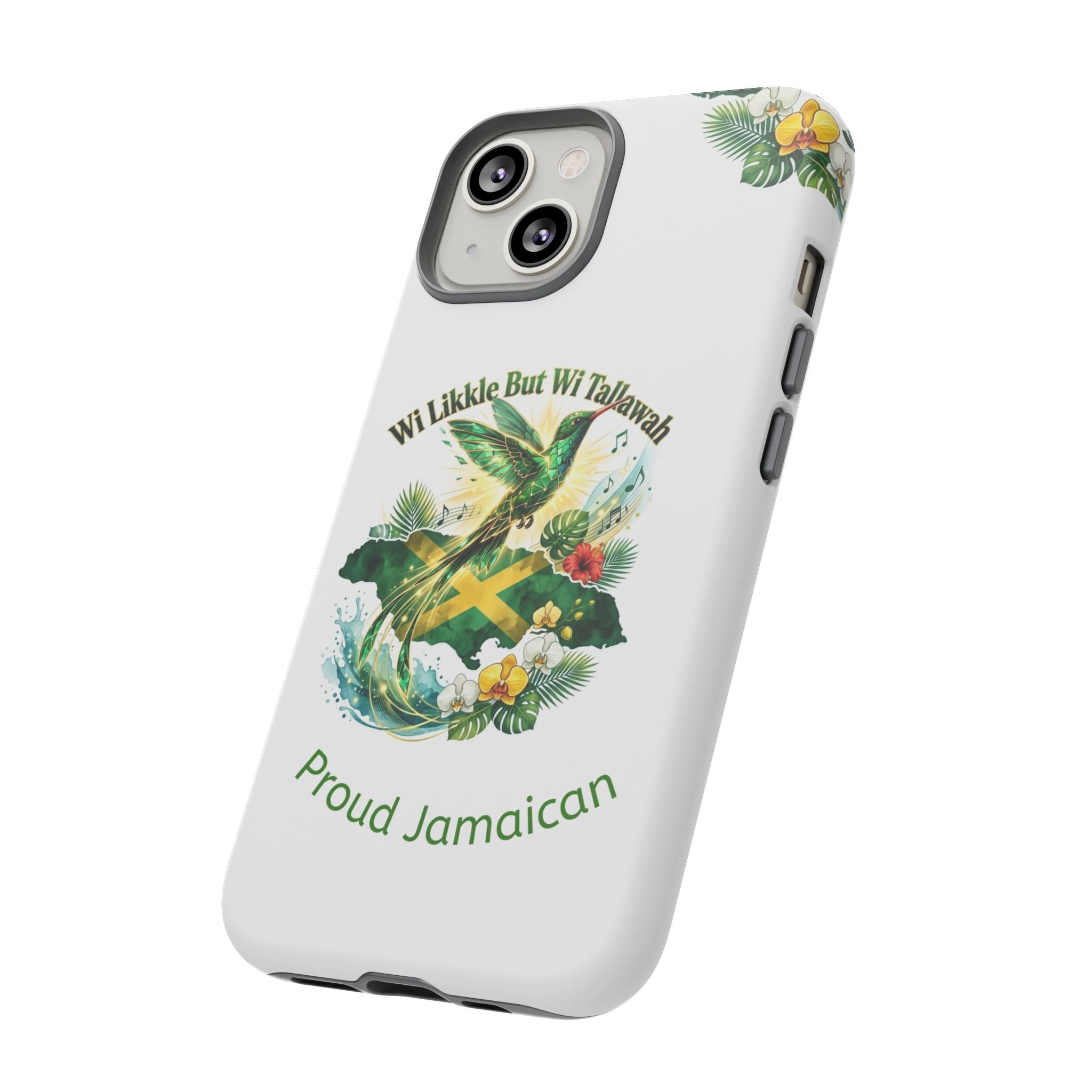 Jamaica Hummingbird Phone Case — “Wi Likkle But Wi Tallawah” Tropical Protective Cover