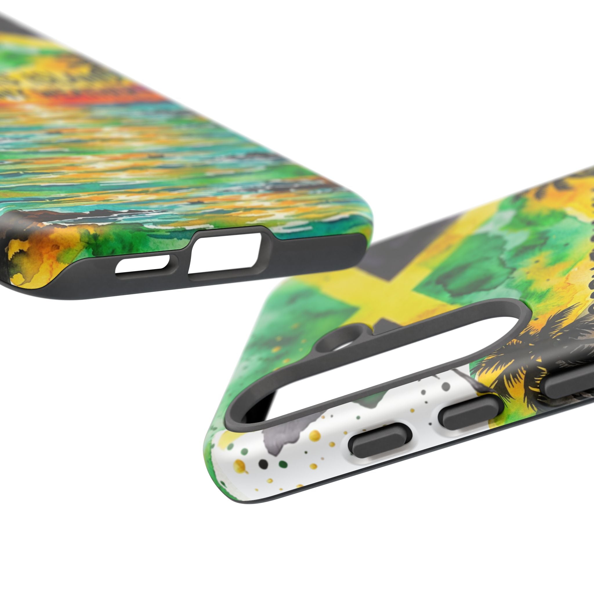 Phone Case — "Born Fi Dis Island, Built Fi Any Weather" Tropical Beach Protective Case