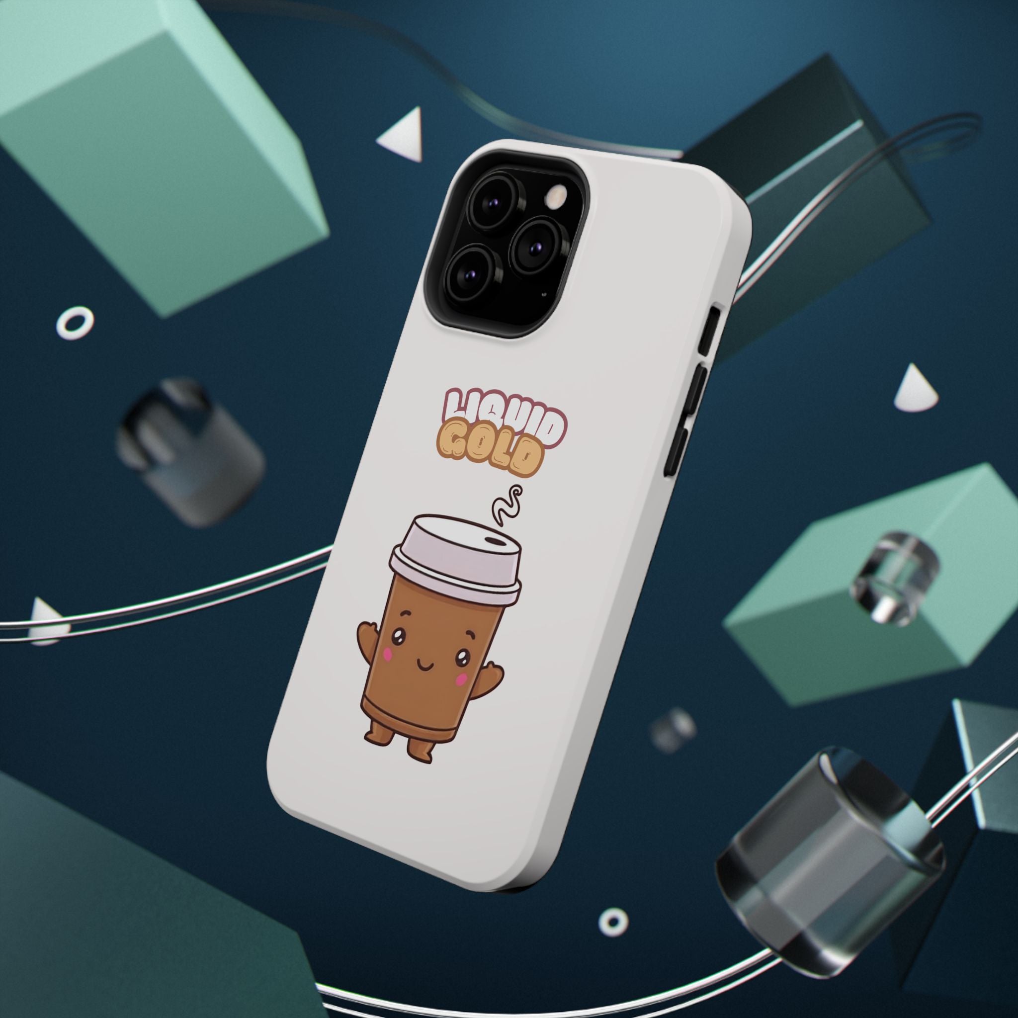Coffee Cup Phone Case – “Liquid Gold” Cute Kawaii Espresso Impact-Resistant Case