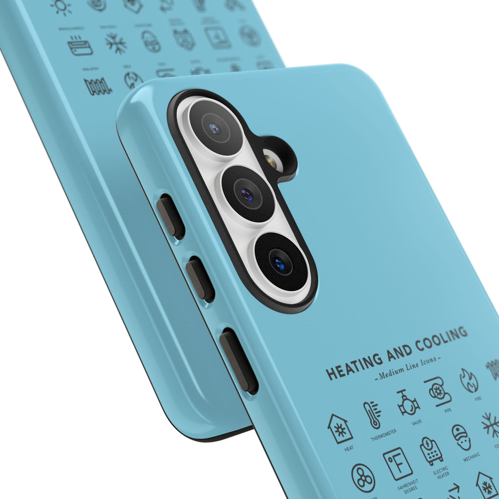 Heating and Cooling Icons Phone Case – HVAC Technician Protective Phone Cover