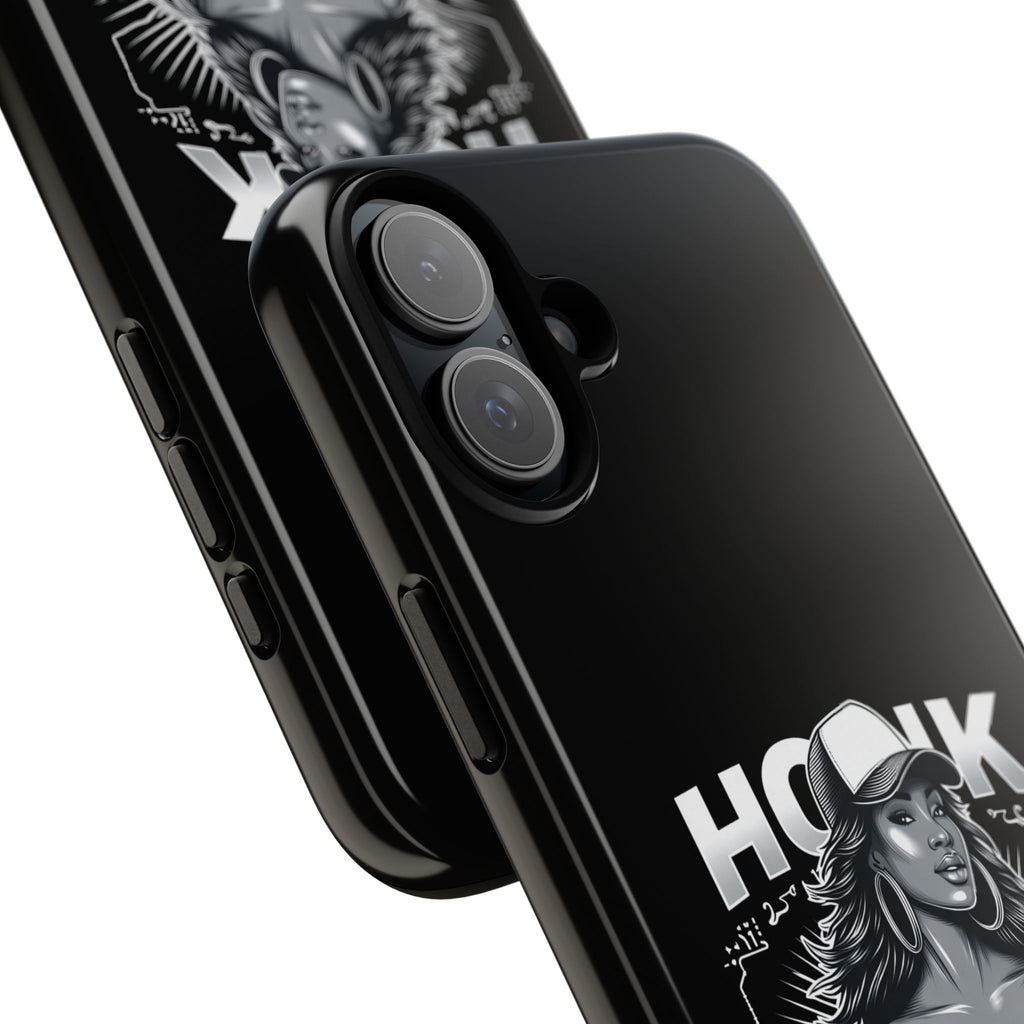 Phone Case — 'Honk' Trucker Girl Retro Semi Truck Protective Case