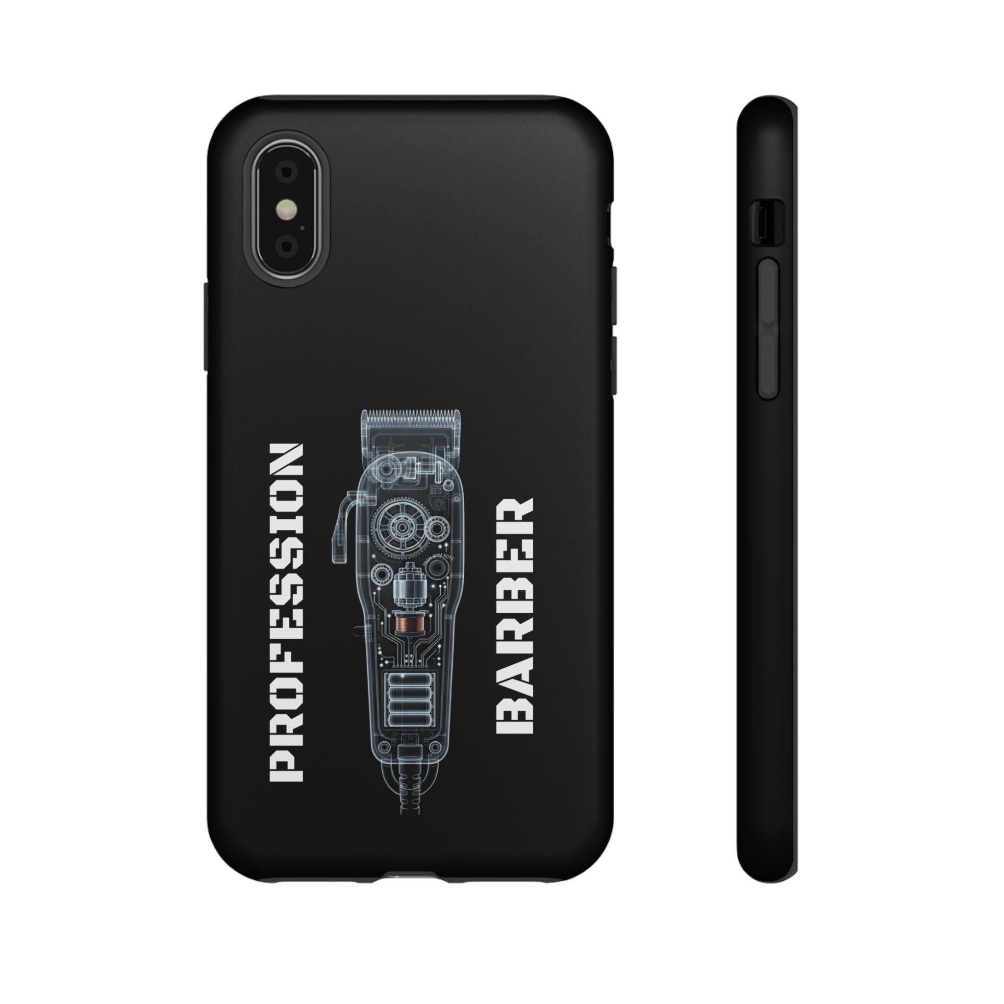 Barber Clip Cord X‑Ray Tough Phone Case – Professional Barber Gift