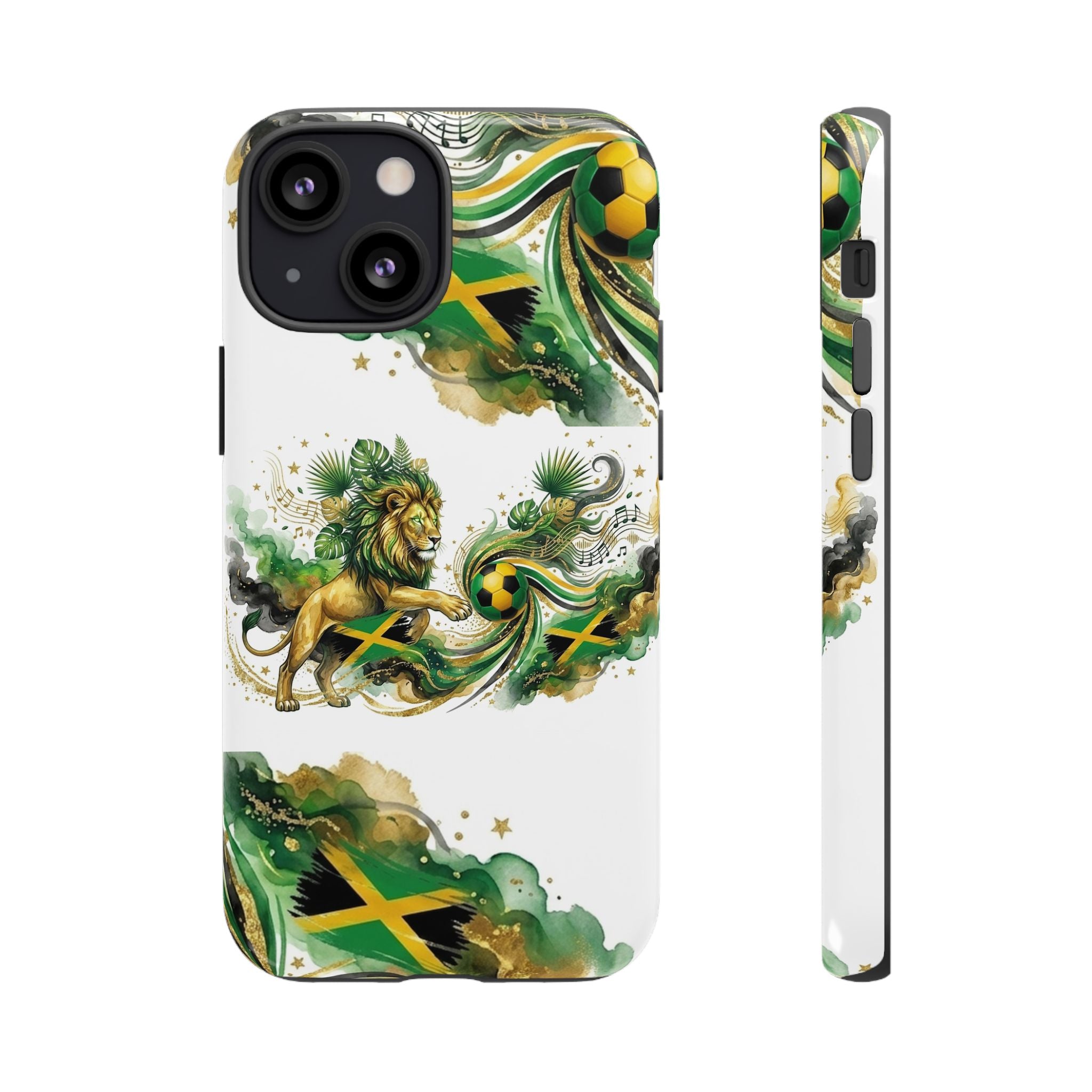 Jamaica Lion Phone Case — Jamaican Flag Rasta Protective Tough Case