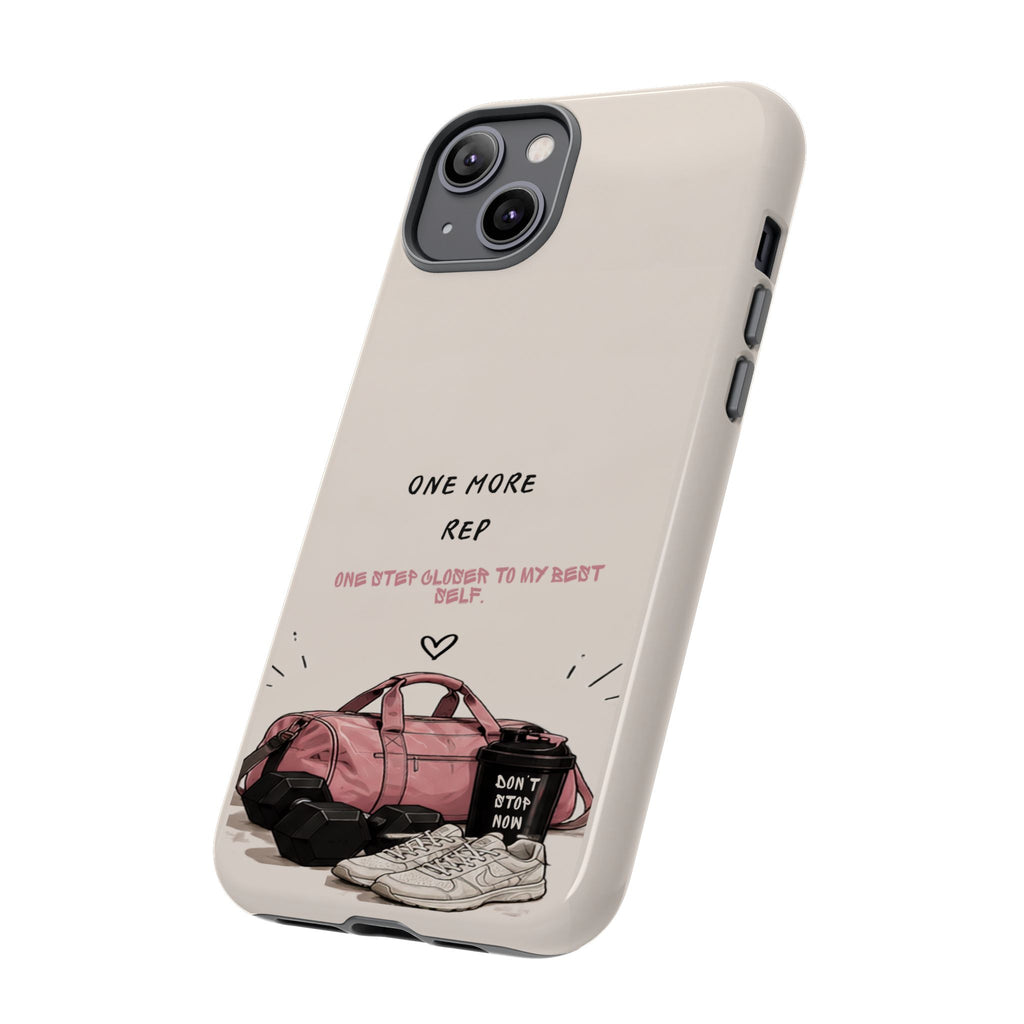 Gym Phone Case — "One More Rep" Workout Duffle & Sneakers Protective Case