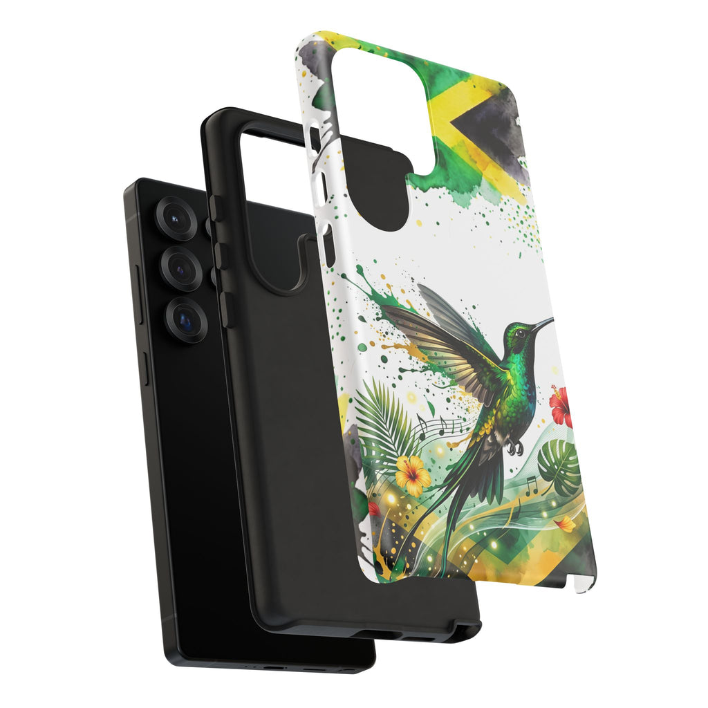 Hummingbird Jamaica Tough Phone Case – Tropical Floral Protective Cover