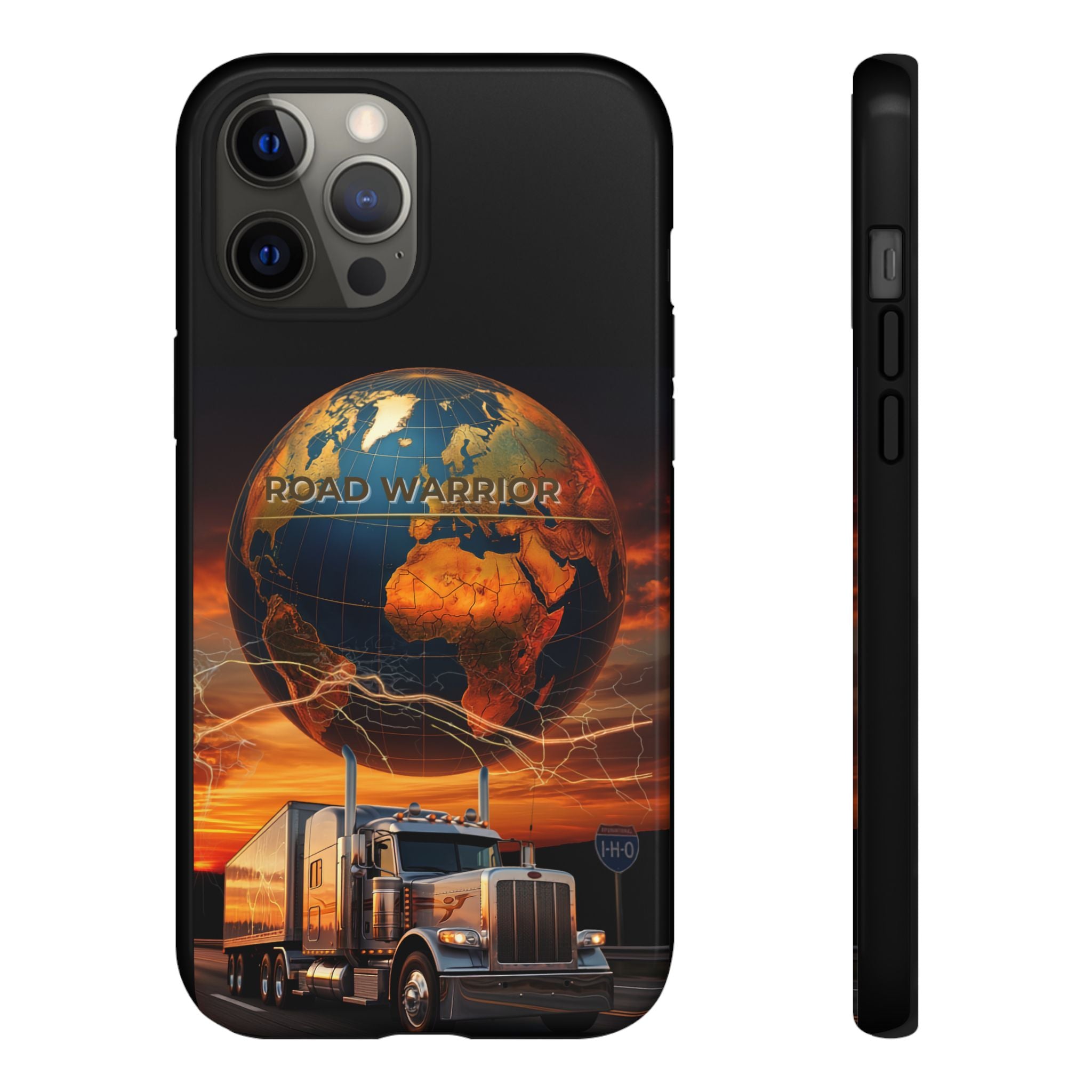 Truck Driver Phone Case — 'Global Road Warrior' Semi Truck Globe Tough Phone Cover