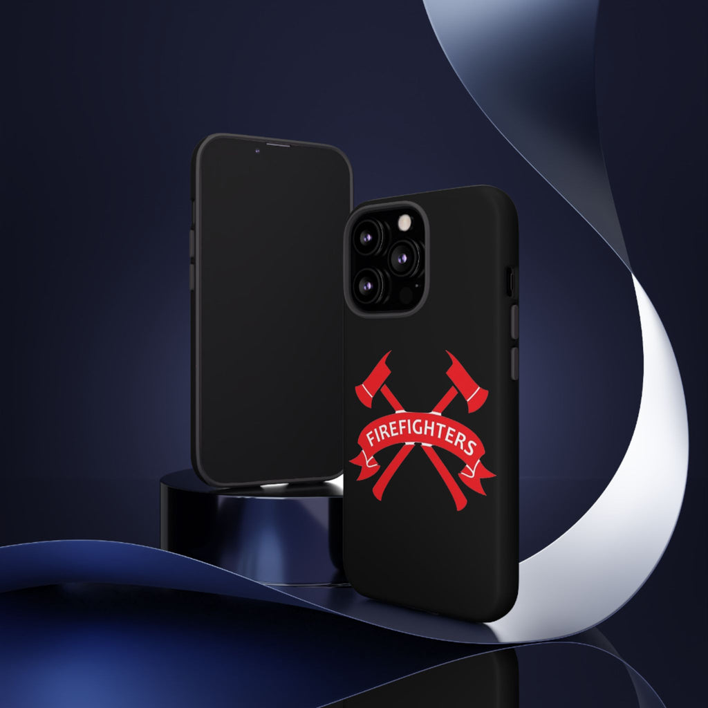 Firefighters Tough Phone Case — Red Crossed Axes Design