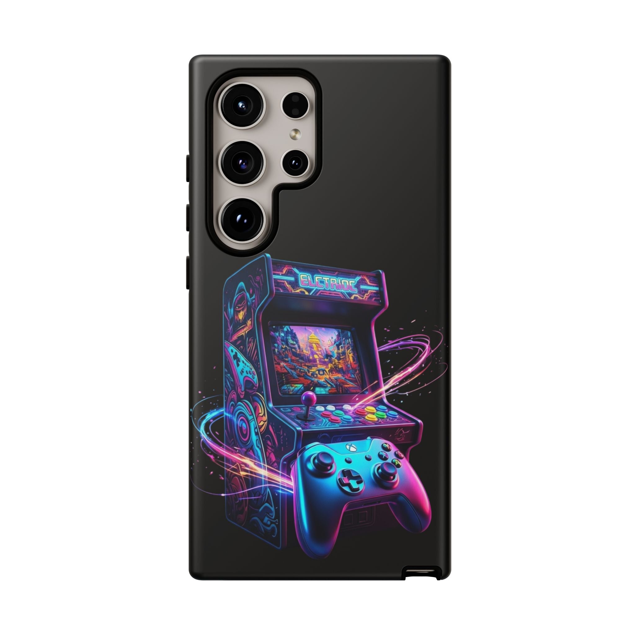 Retro Arcade Phone Case — Neon Gaming Controller Design