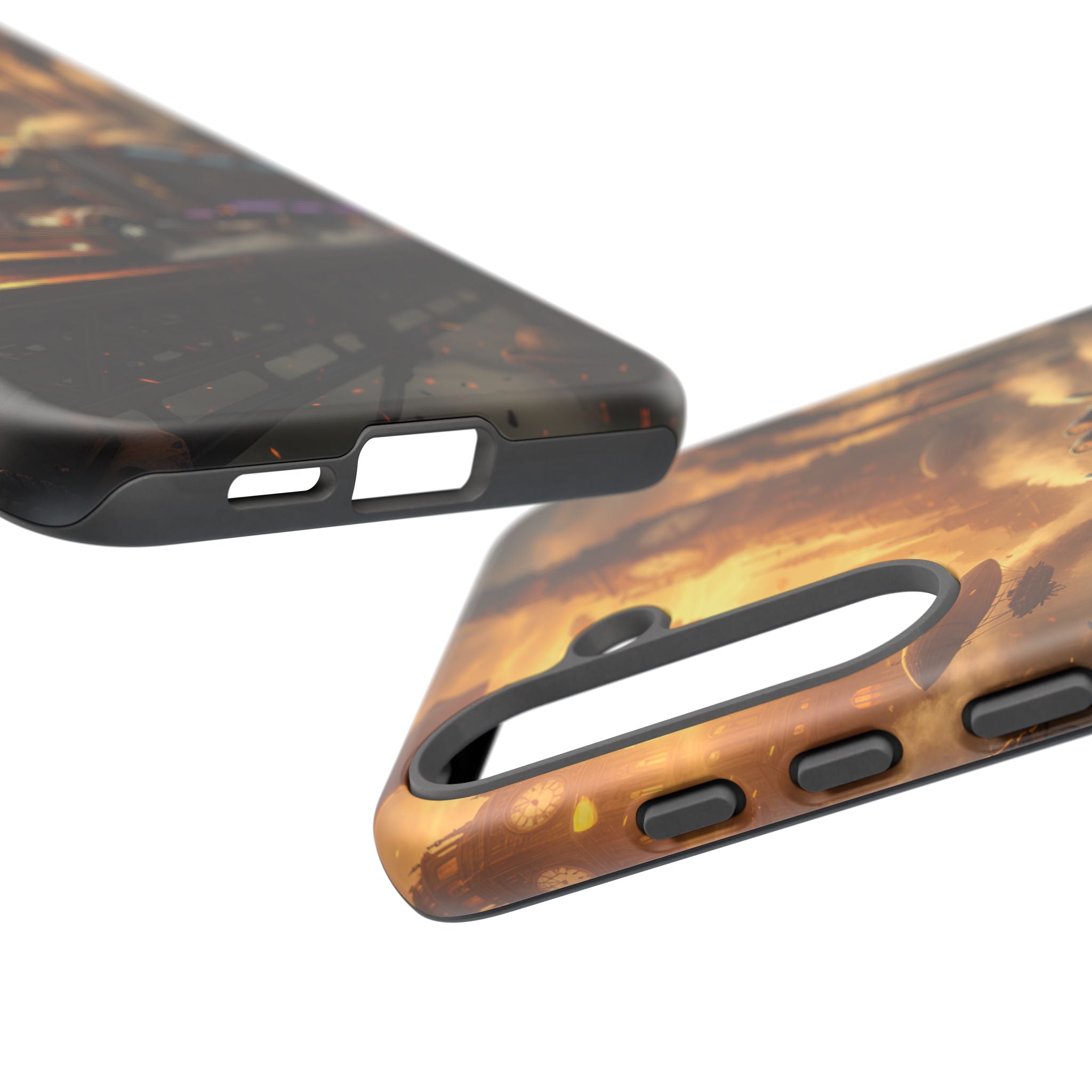 Steampunk Freightliner Phone Case — Rugged Trucking Cityscape iPhone Cover