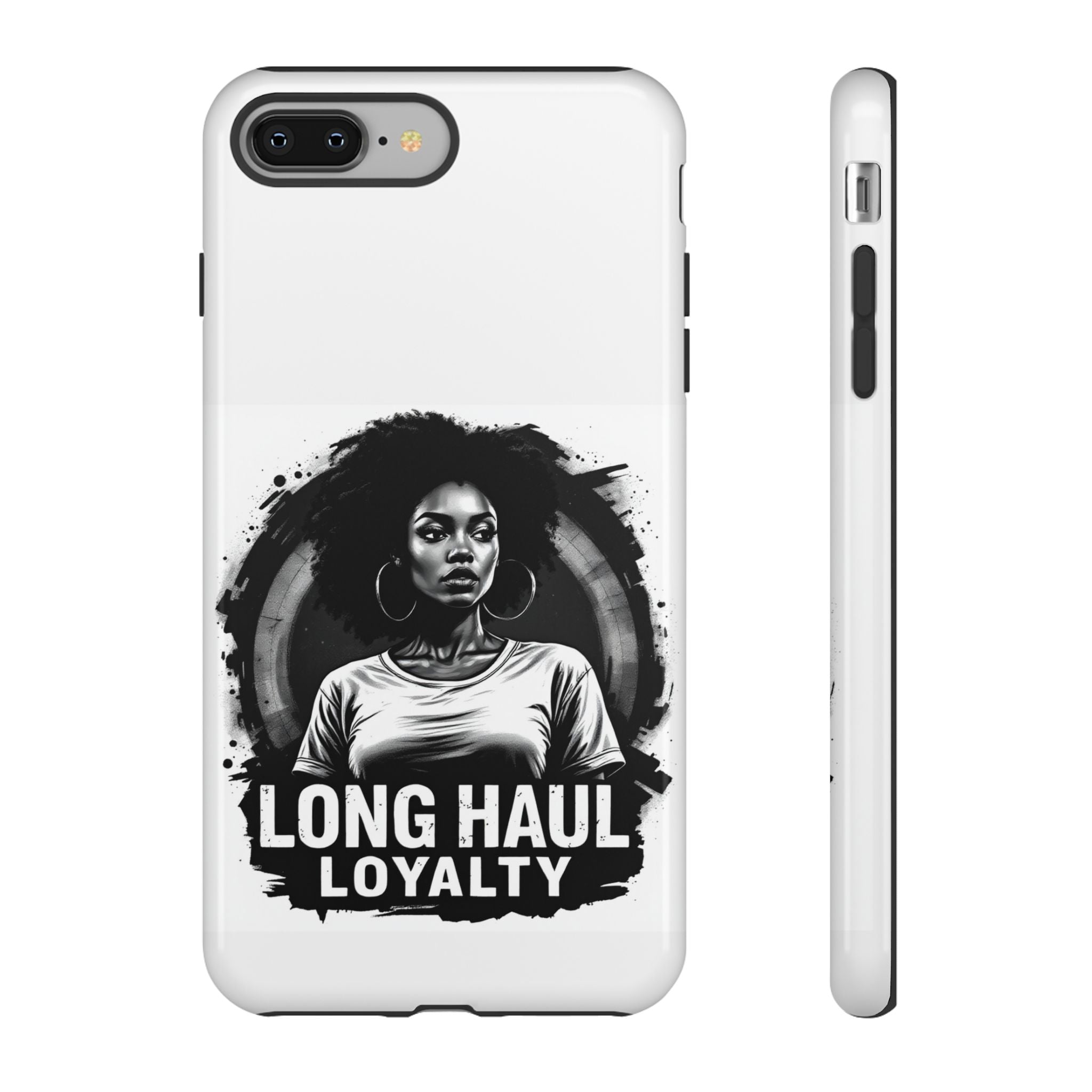 Phone Case — "Long Haul Loyalty" Black & White Portrait Protective Case