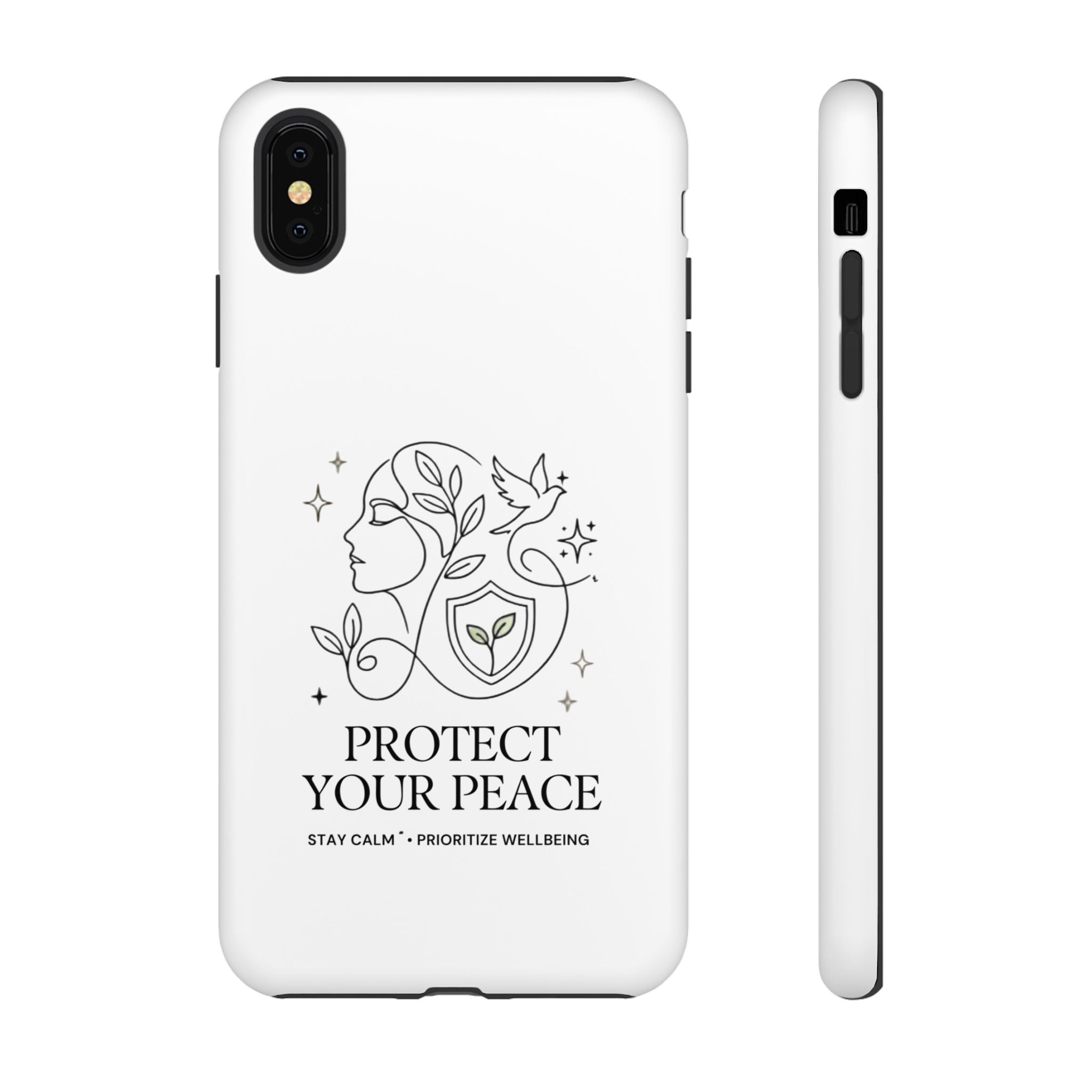 Protect Your Peace Phone Case – Minimalist Wellness iPhone Cover