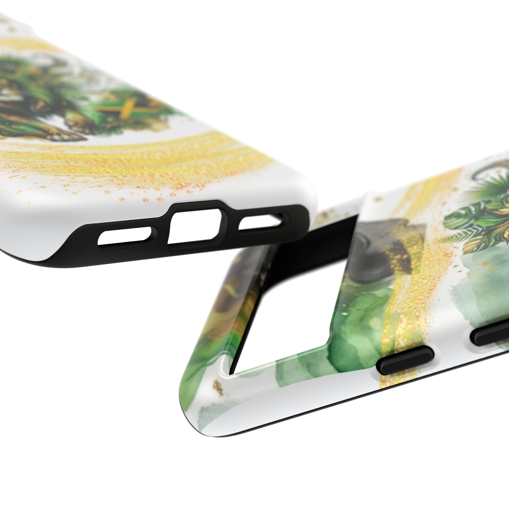 Reggae Lion Phone Case — Jamaican Flag Rasta Art Tough Phone Cover