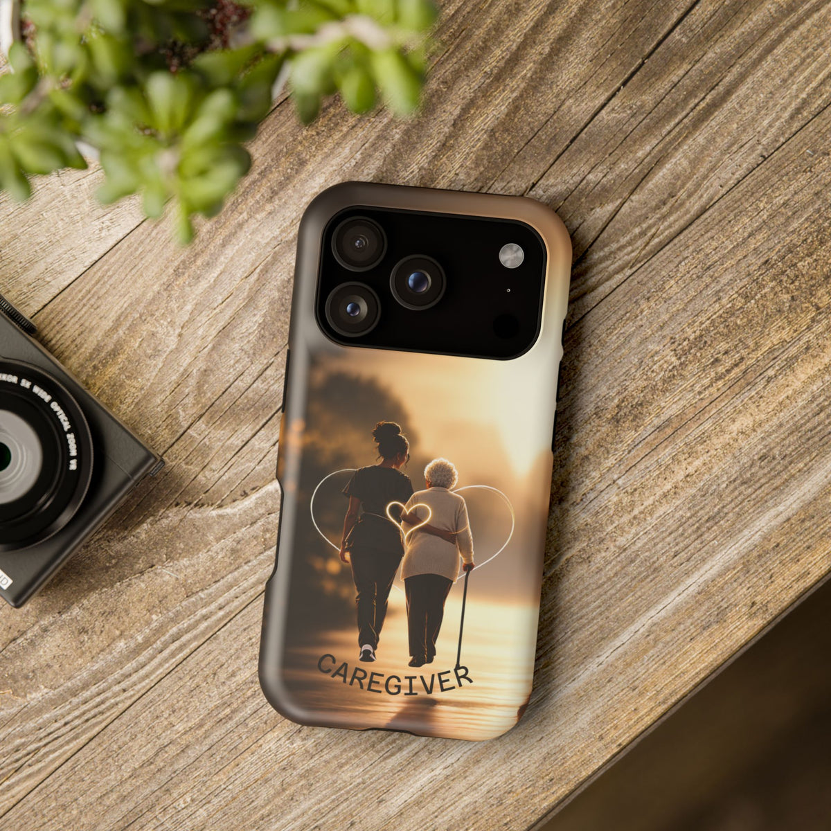 Caregiver Phone Case — Impact-Resistant Protective Case with Heart Design