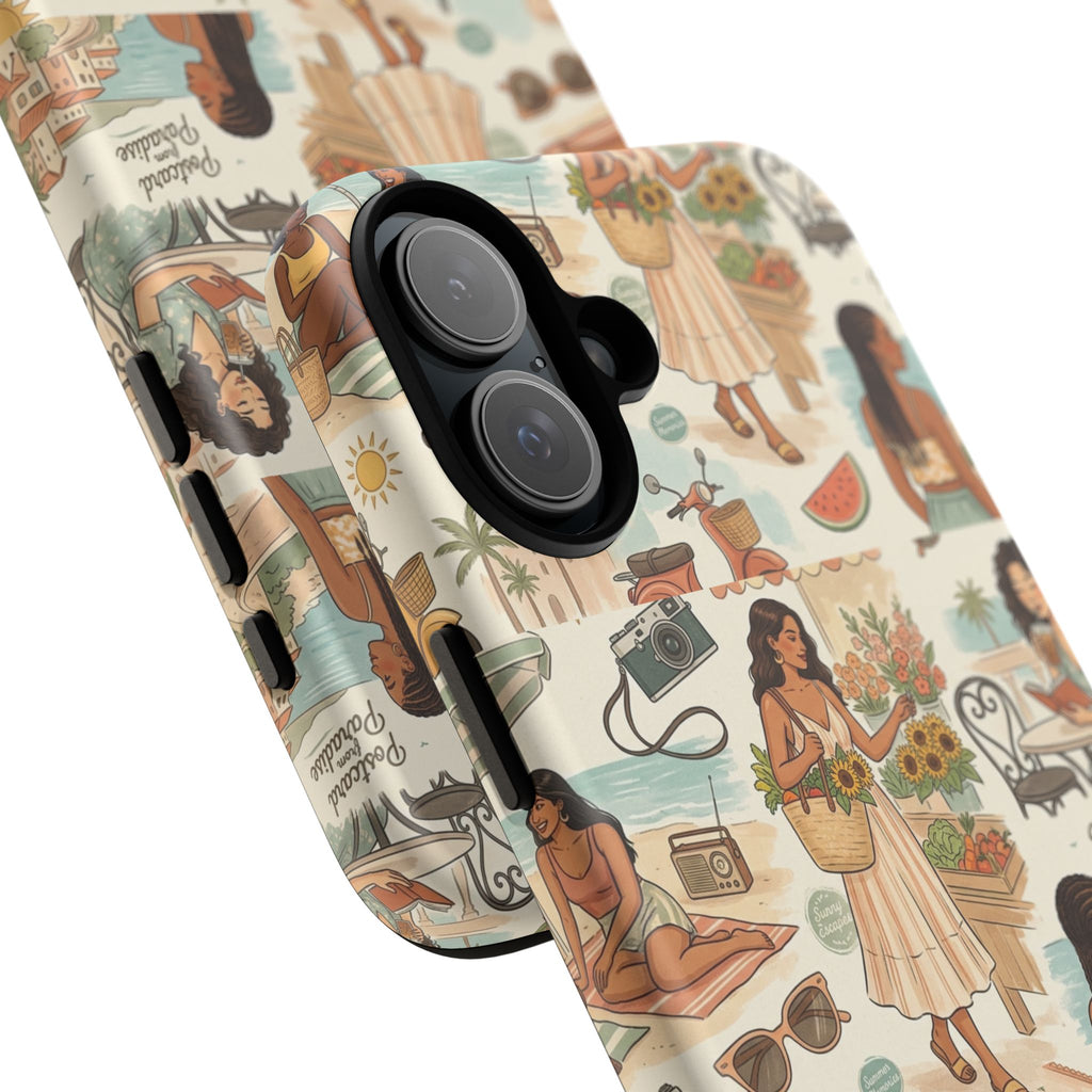 Tropical Vacation Phone Case — Vintage Beach Women Pattern