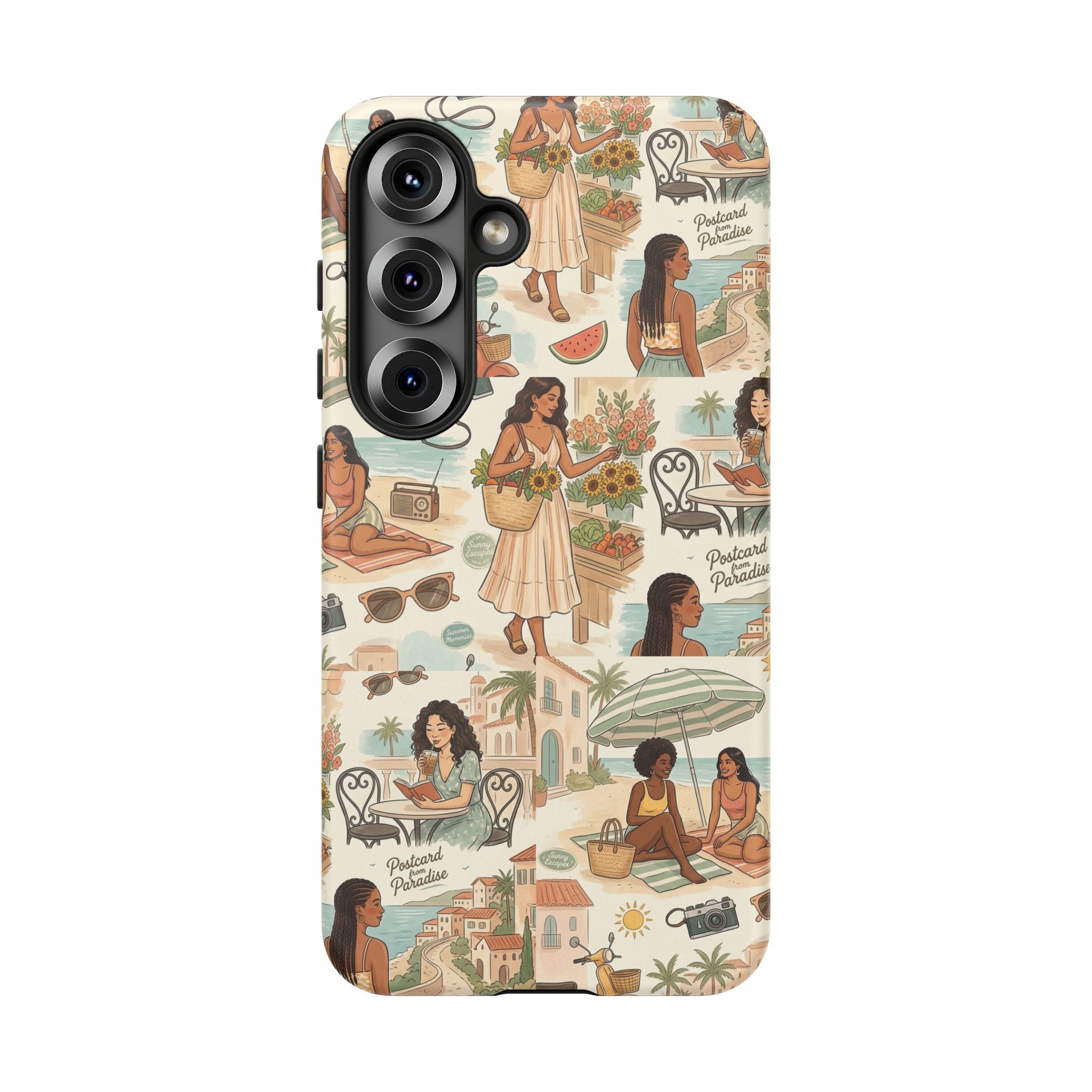 Tropical Vacation Phone Case — Vintage Beach Women Pattern