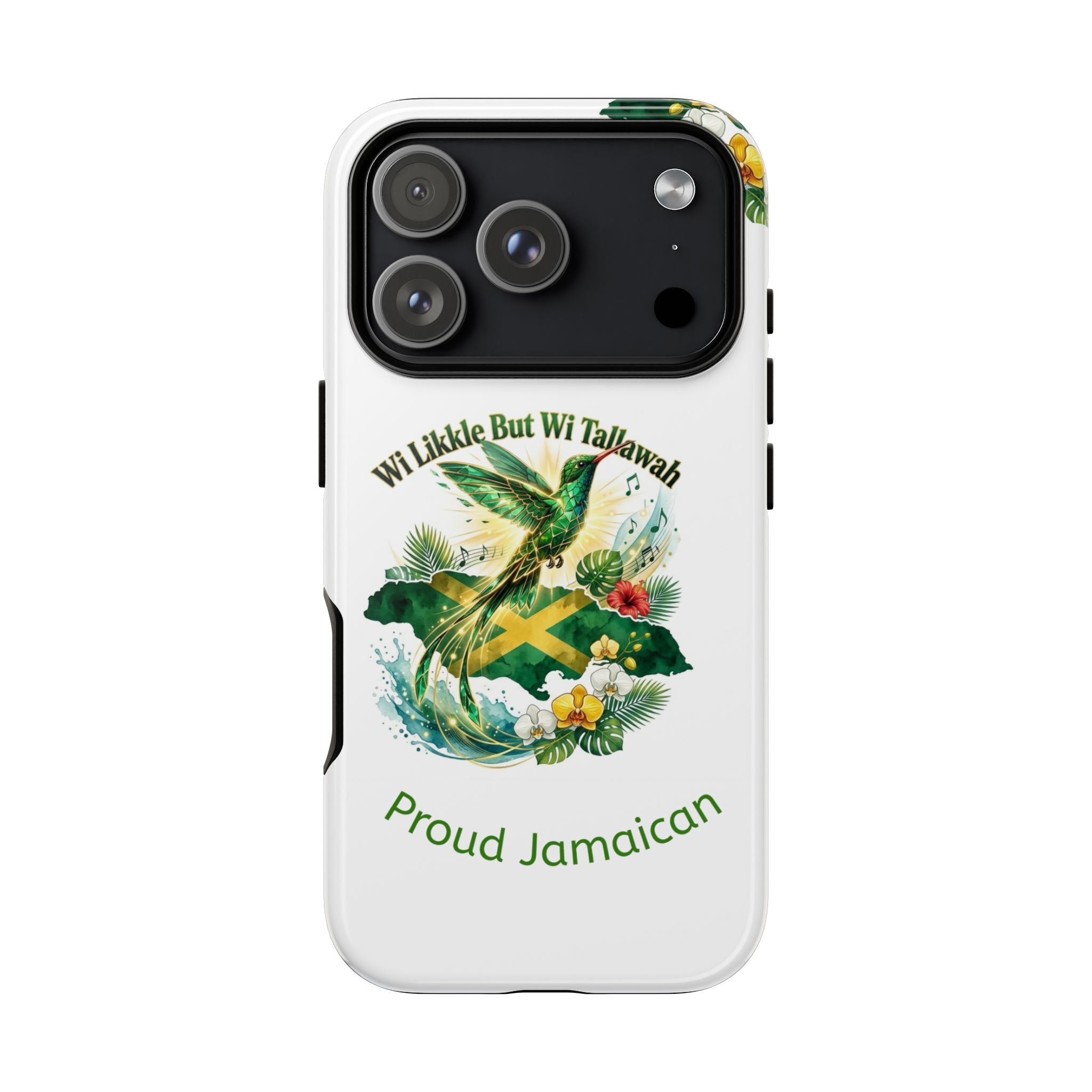 Jamaica Hummingbird Phone Case — “Wi Likkle But Wi Tallawah” Tropical Protective Cover